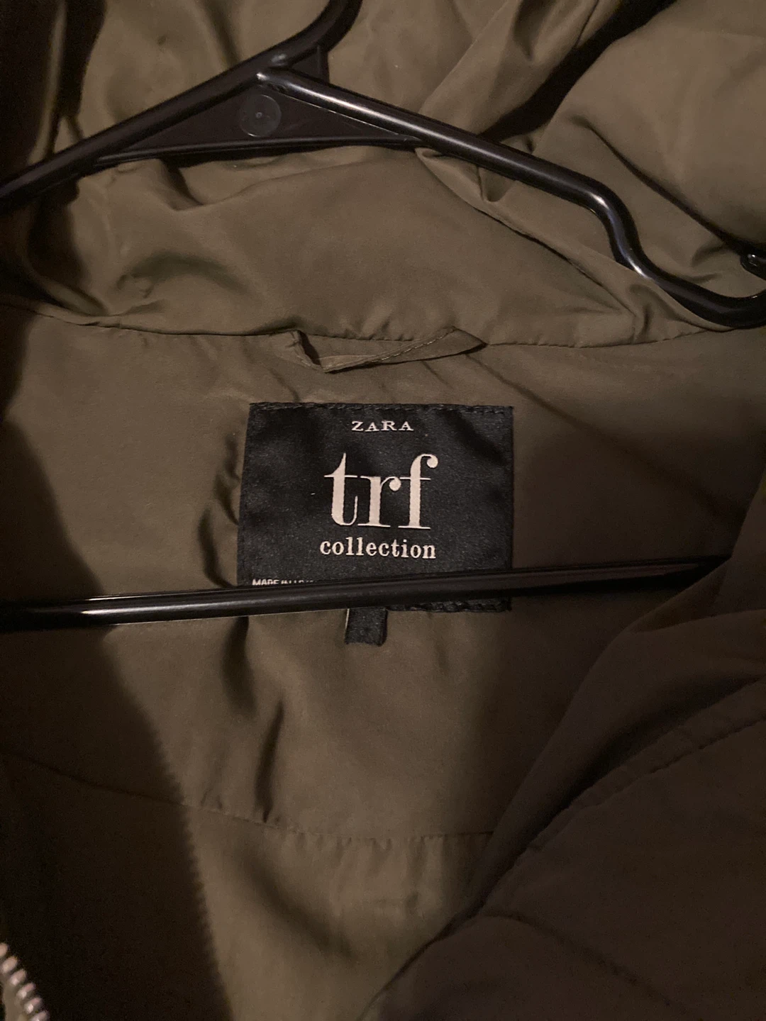 Zara TRF Collection Puffer Jacket - Olive Green - photo 4