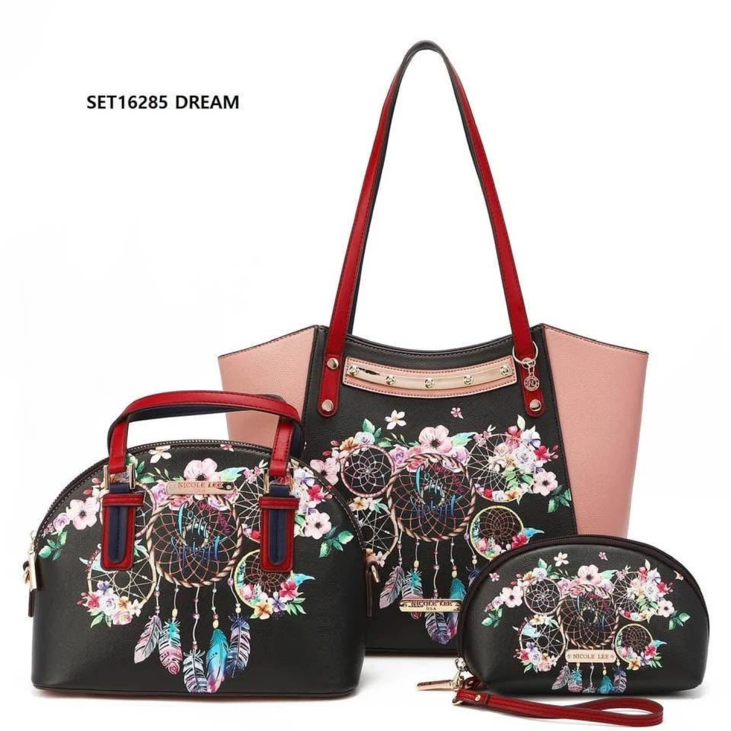 Nicole Lee SET16285 Dream 3-Piece Bag Set