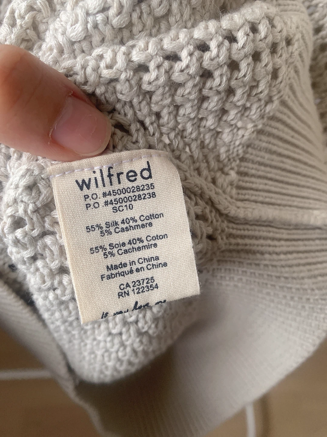 Wilfred Open Knit Short Sleeve Top – XS – Soft Greige - photo 5