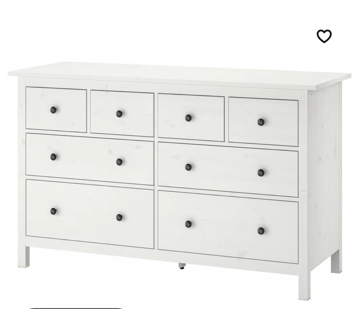 IKEA Hemnes White Stain Dresser - 8 Drawers