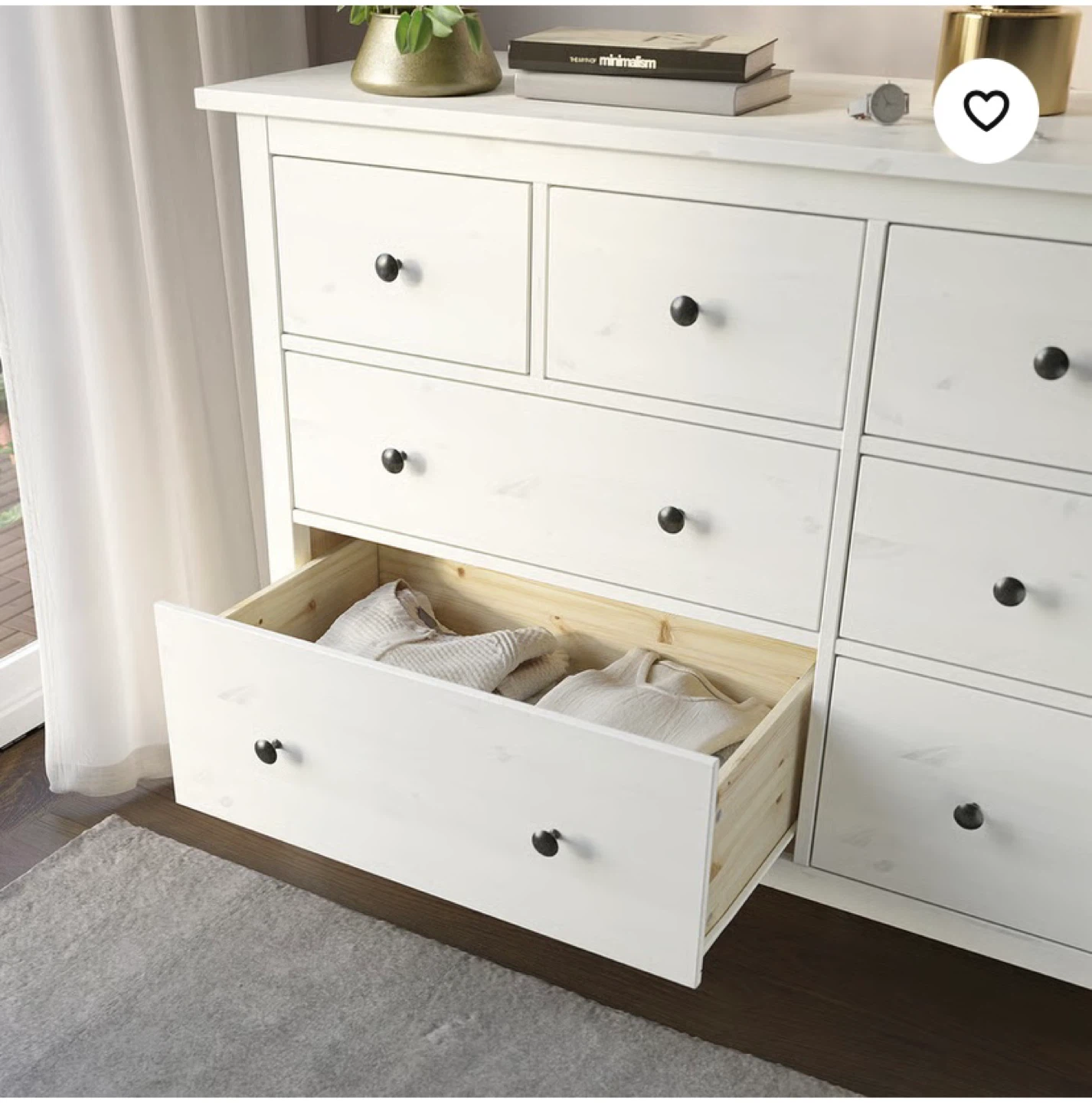 IKEA Hemnes White Stain Dresser - 8 Drawers - photo 2