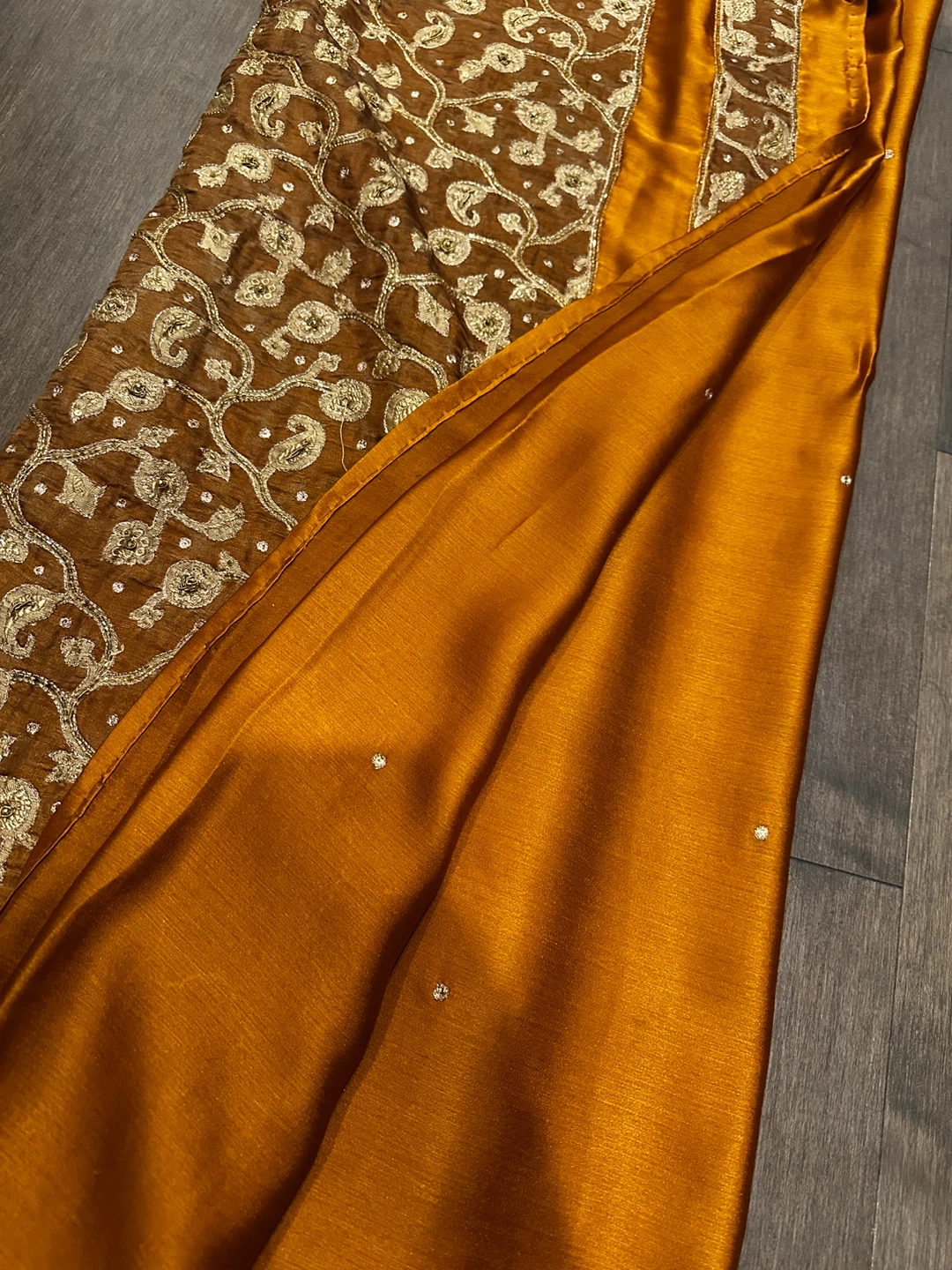 Gold Embroidered Saree - photo 3