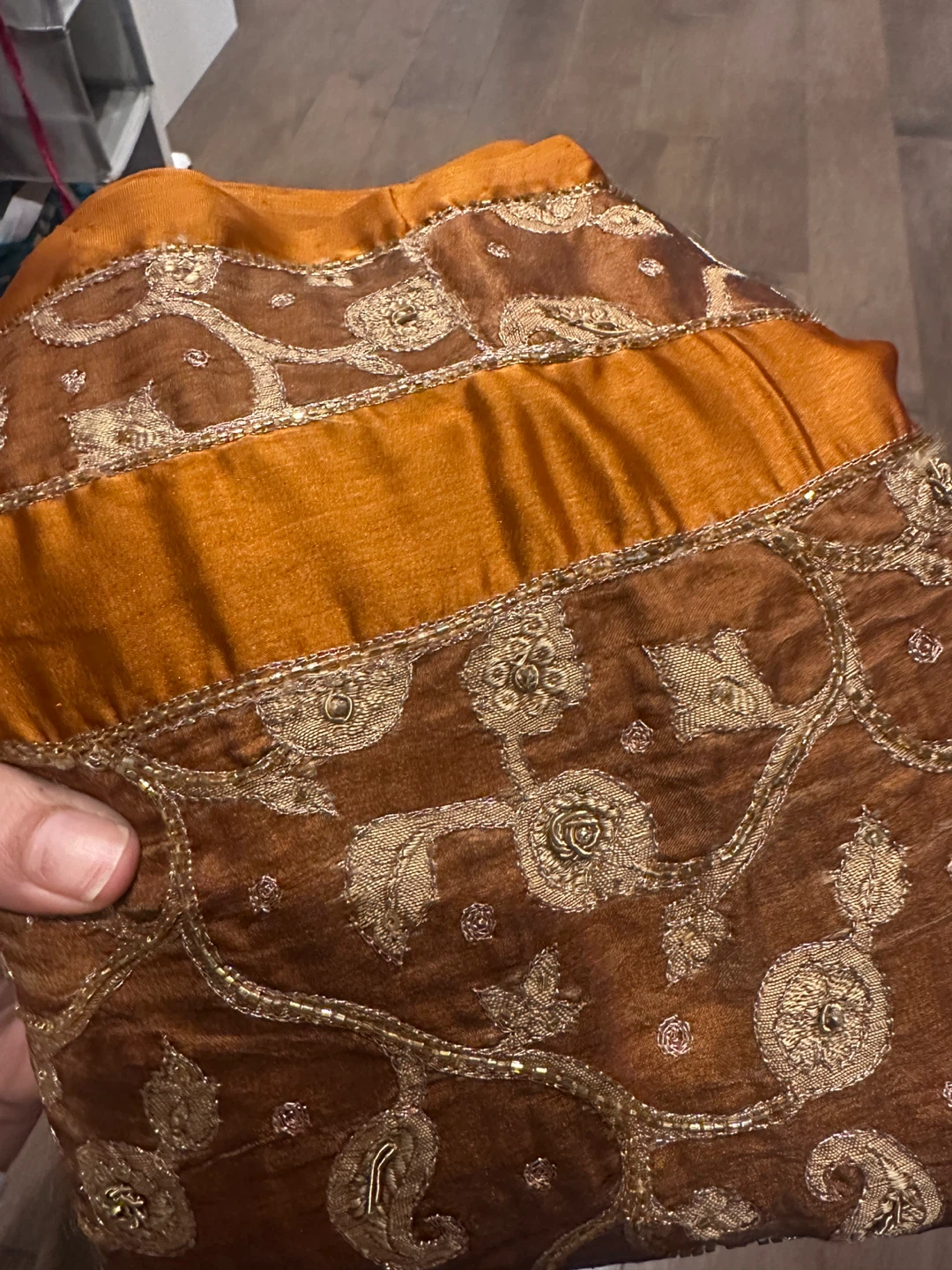 Gold Embroidered Saree - photo 4