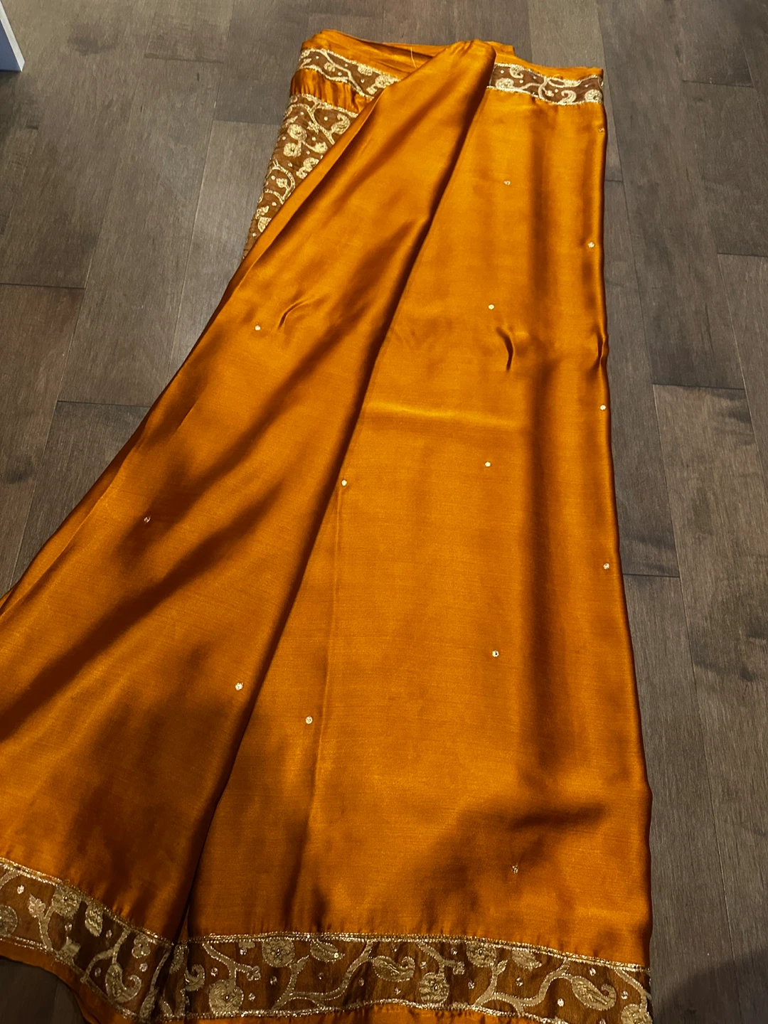Gold Embroidered Saree - photo 2