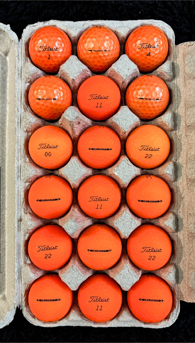 18 Titleist Velocity Orange Golf Balls - photo 2