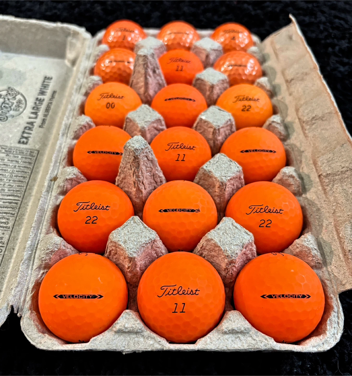 18 Titleist Velocity Orange Golf Balls