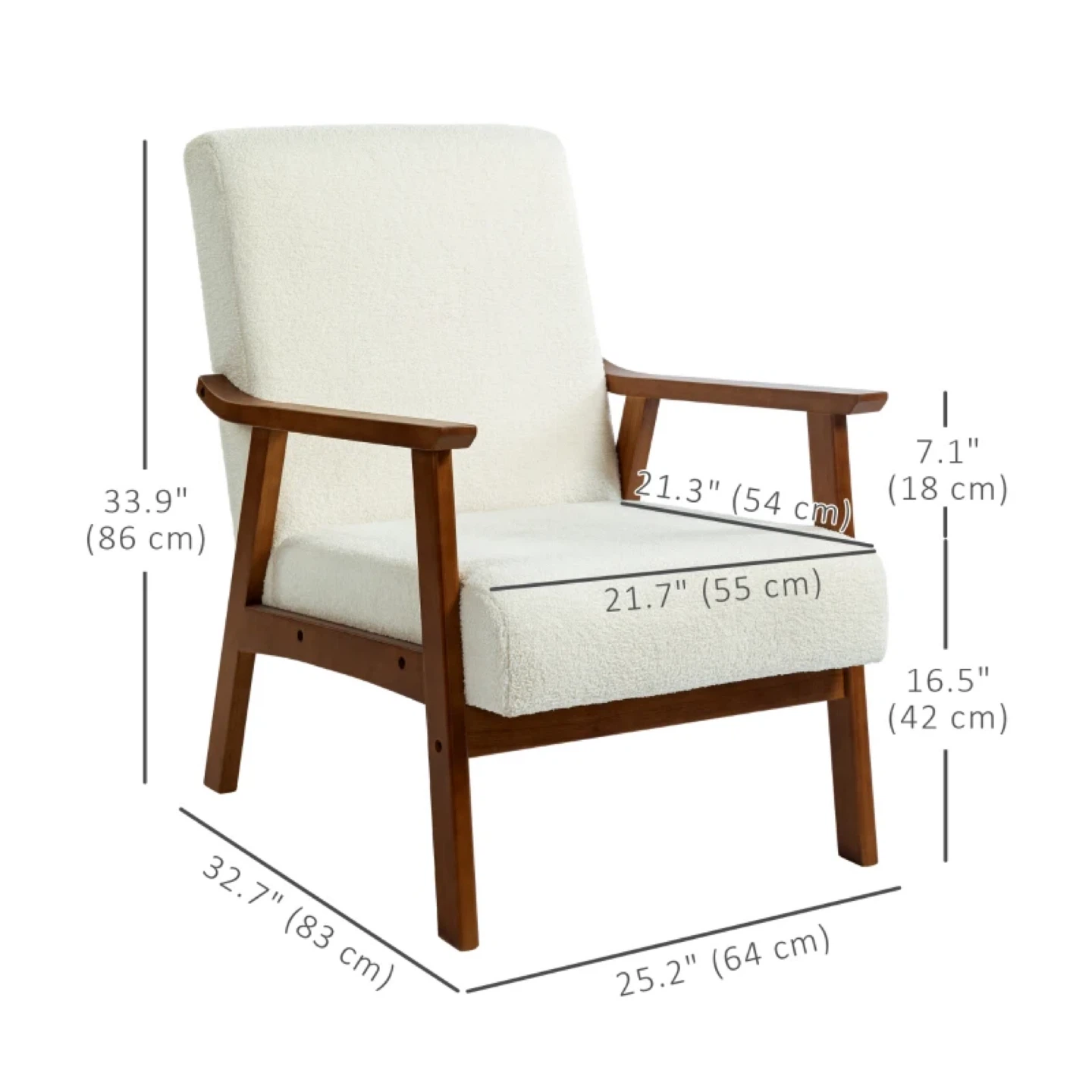 🤍 Bouclé Accent Chair – Brand New🥕 - photo 2