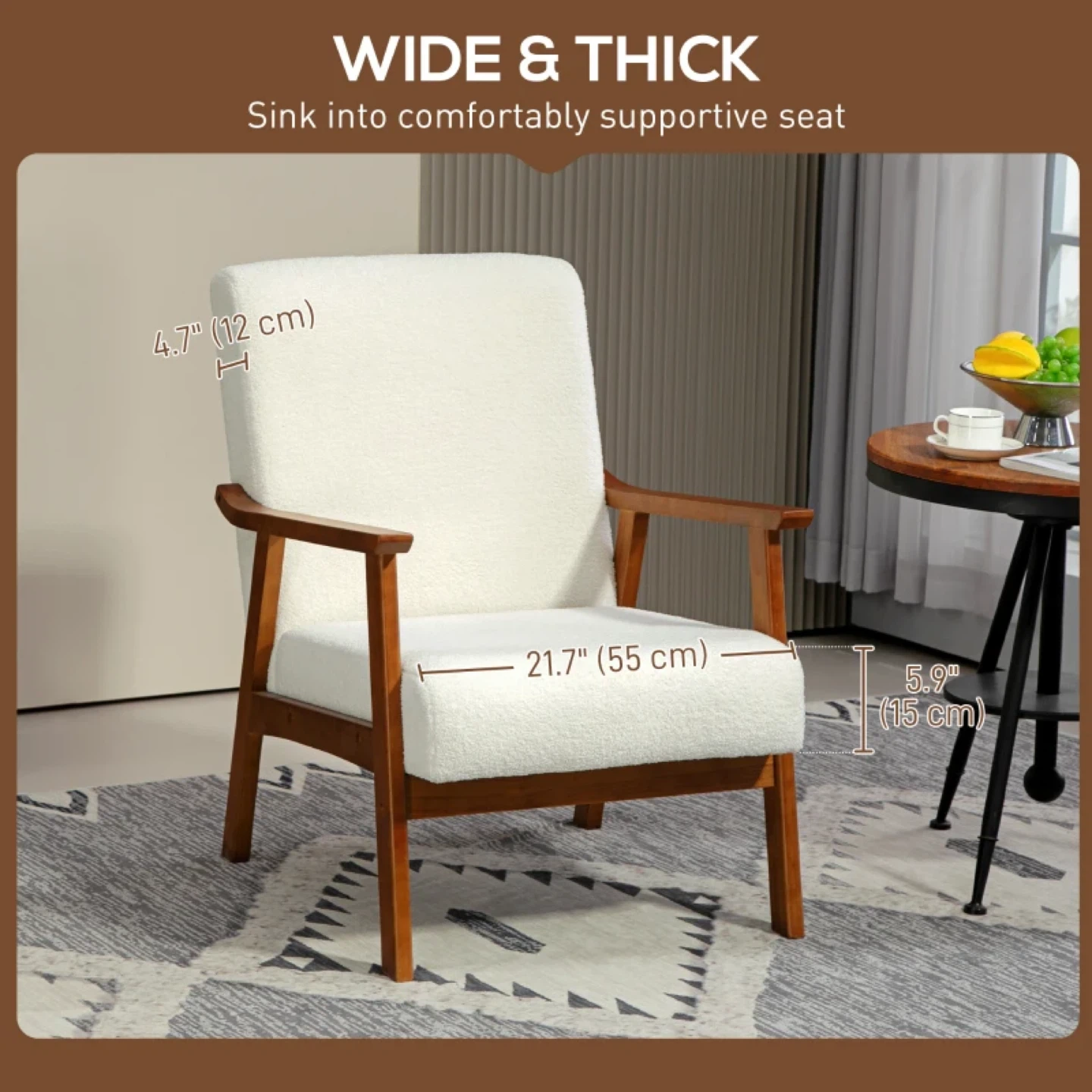 🤍 Bouclé Accent Chair – Brand New🥕 - photo 3