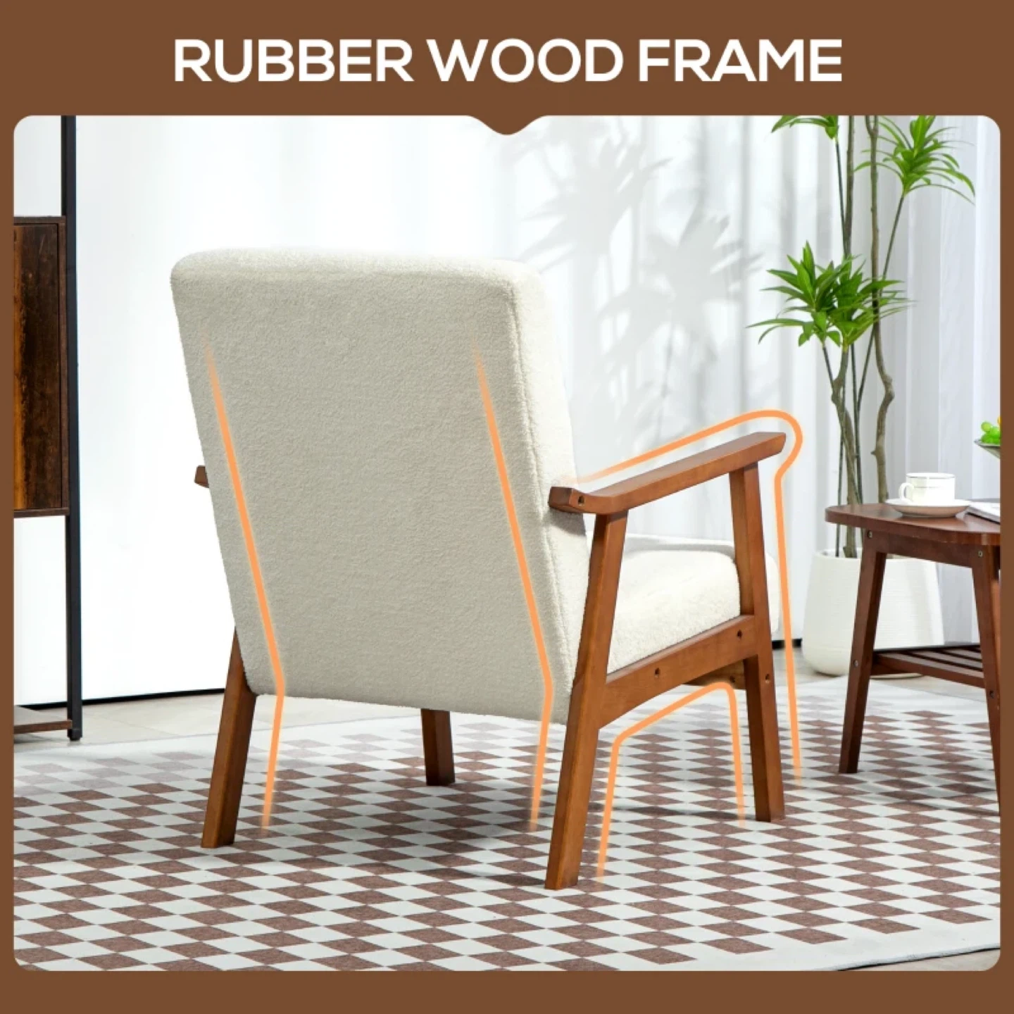 🤍 Bouclé Accent Chair – Brand New🥕 - photo 5