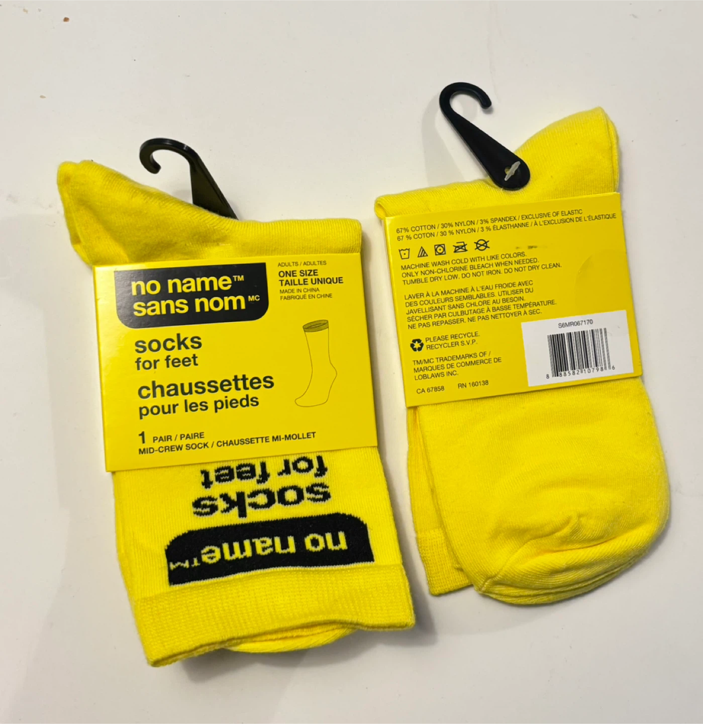 no name socks for feet VIRAL YELLOW CANADA EXCLUSIVE, Adults O/S - photo 2