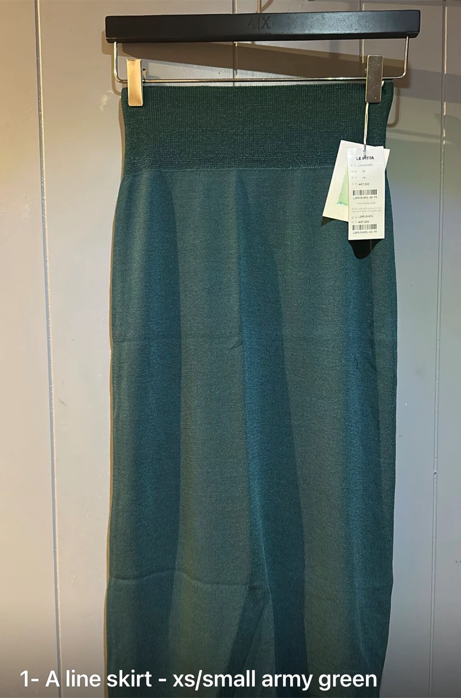 LE WITTA Green A-Line Skirt XS/S