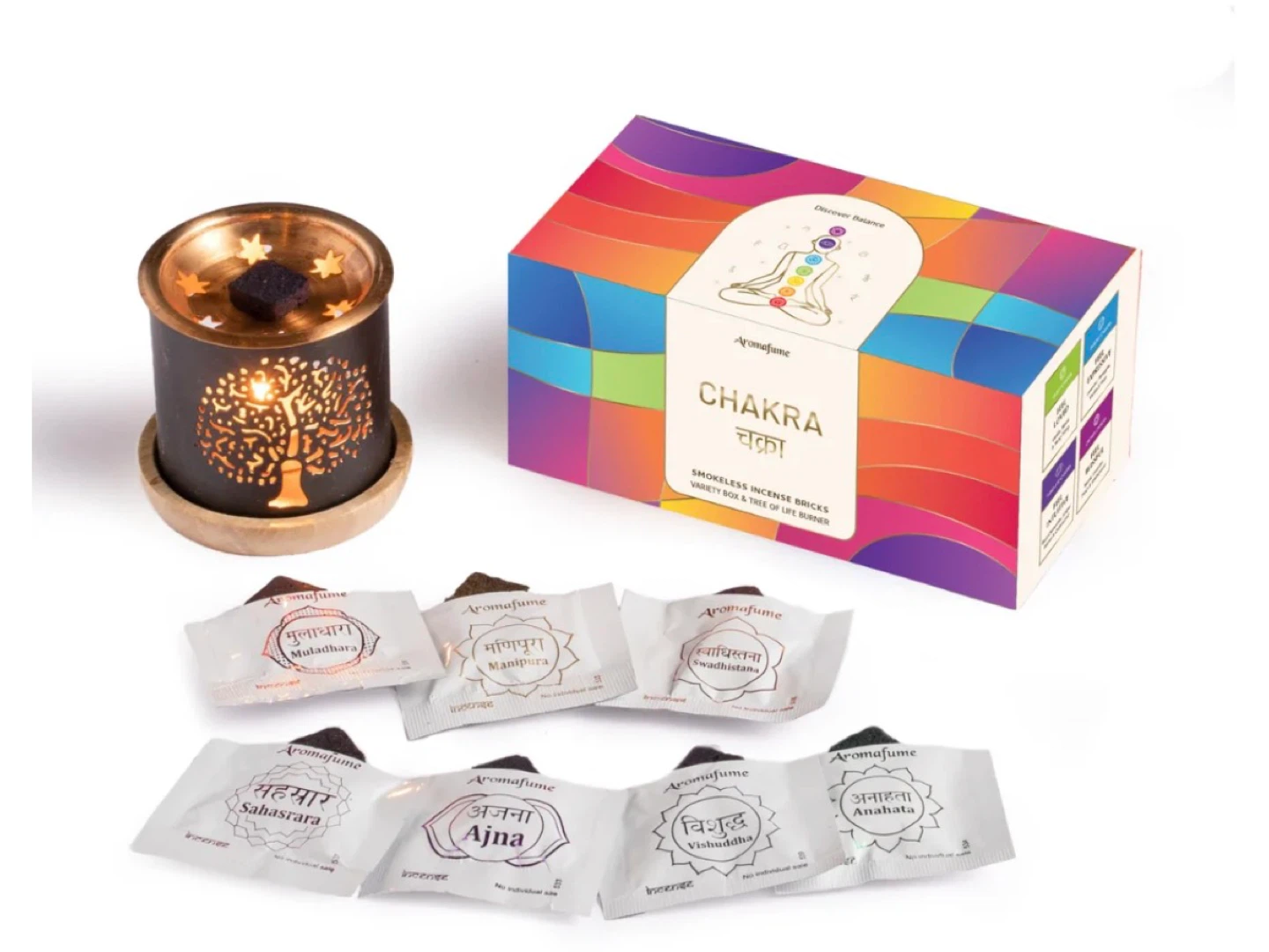BRAND NEW Aromafume Chakra Incense Bricks Variety Pack