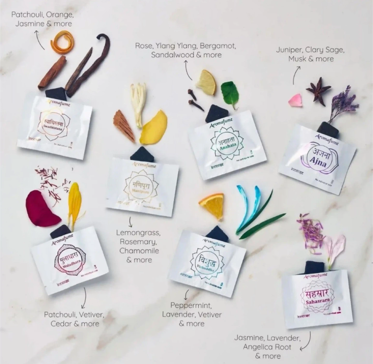 BRAND NEW Aromafume Chakra Incense Bricks Variety Pack - photo 3