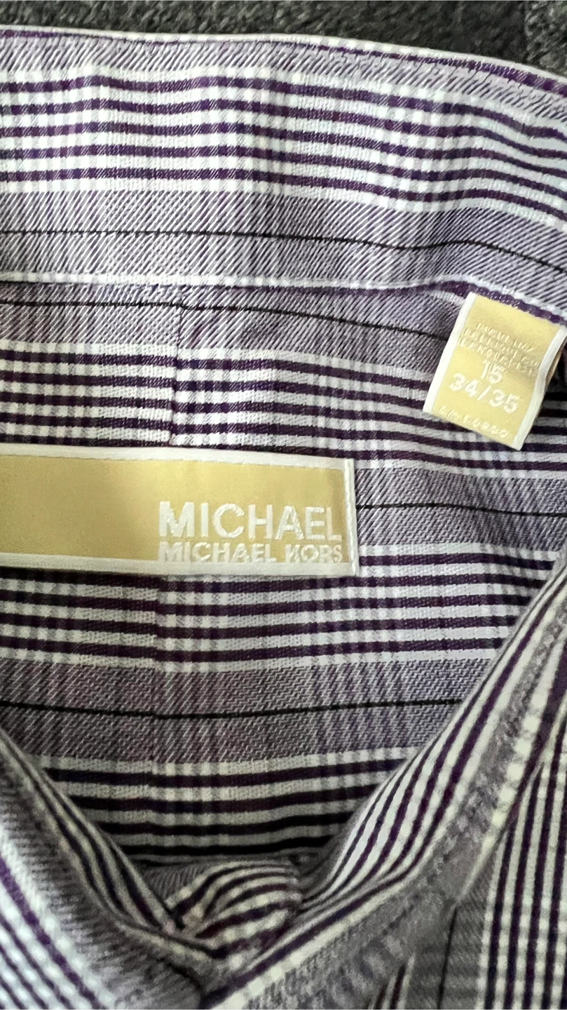 Men dress shirt Michael Kors size Large (15, 34/35) - photo 5