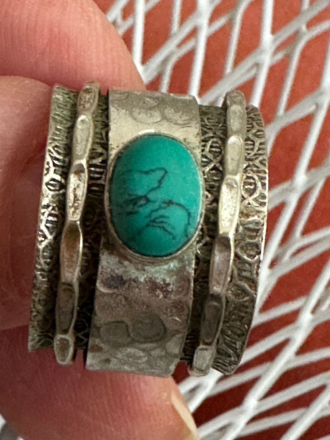 Turquoise & Silver  925 Spinner Ring - photo 5