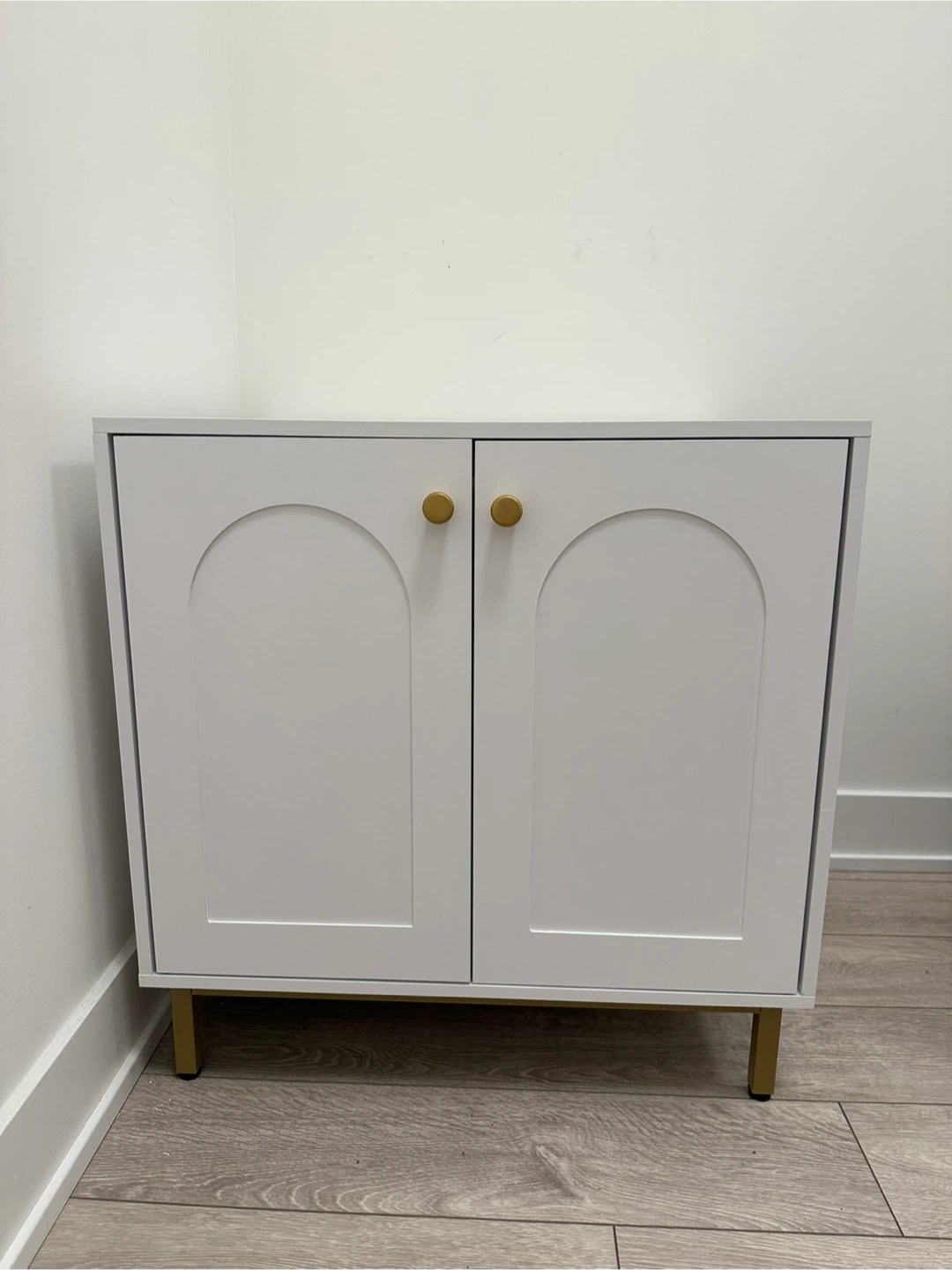 Cat Litter Box Enclosure Cabinet (White)
