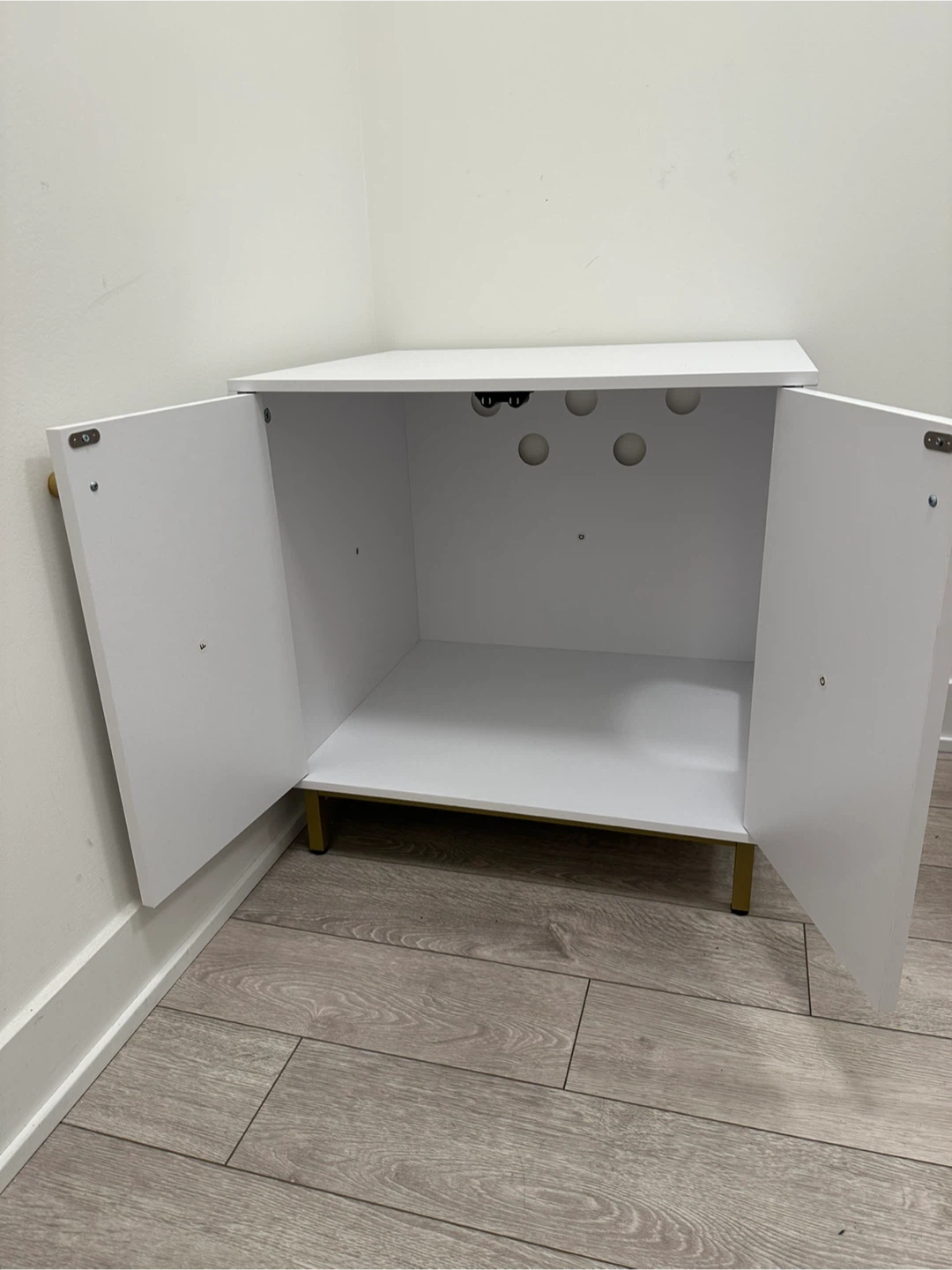 Cat Litter Box Enclosure Cabinet (White) - photo 3