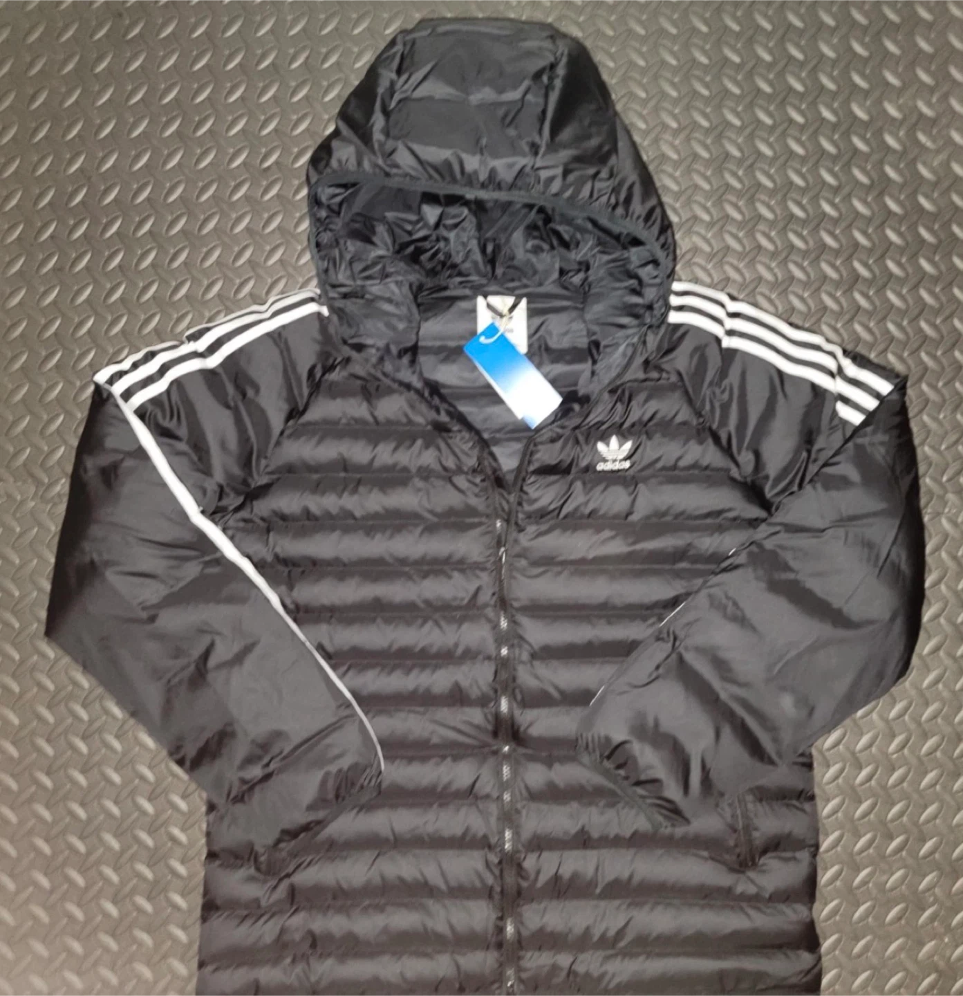 Adidas Originals Pad Hooded Jacket - Black/White - Size L - photo 4