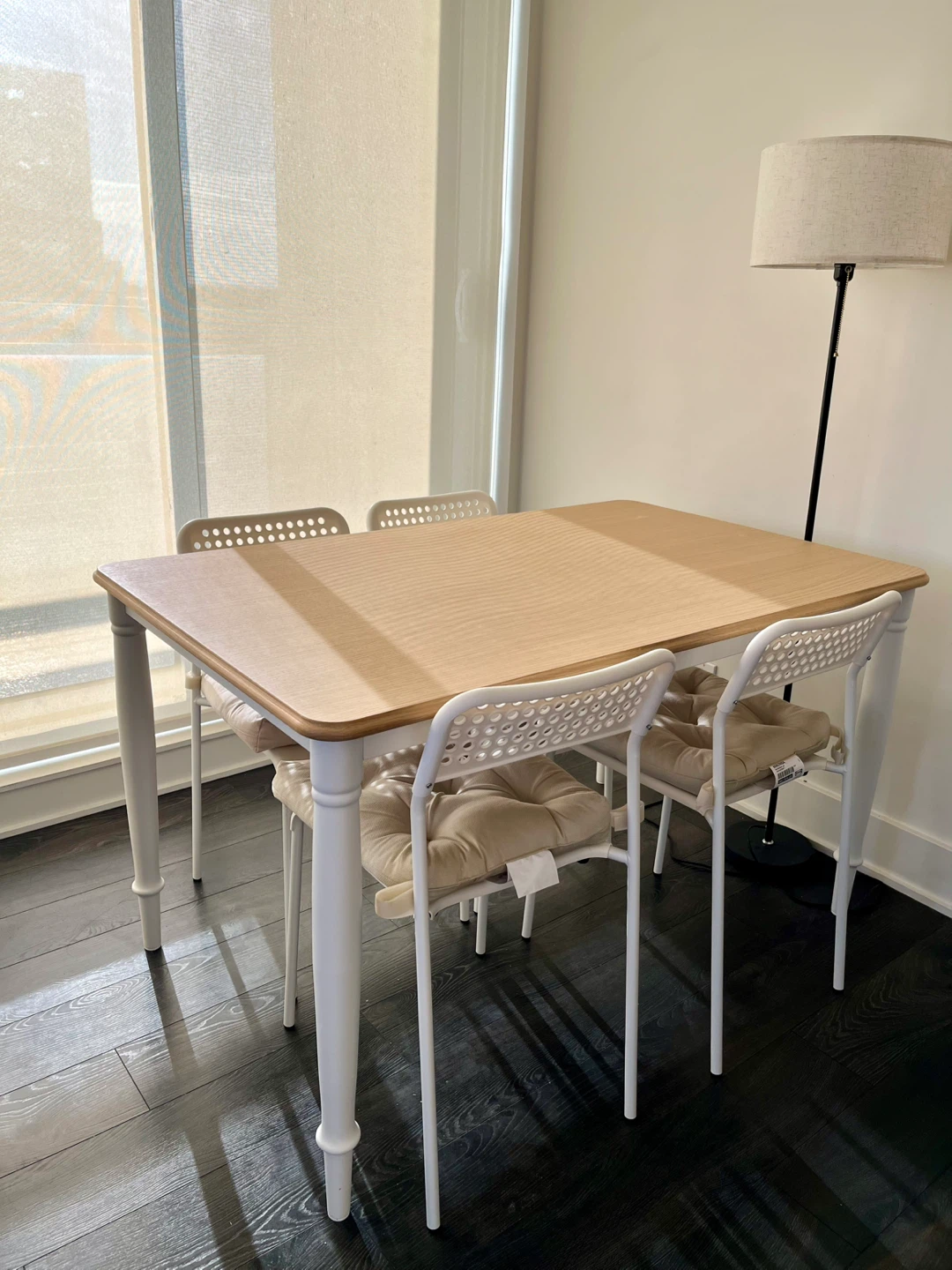 IKEA Dining Table - Oak with FREE 4 chairs and chair pads - photo 2
