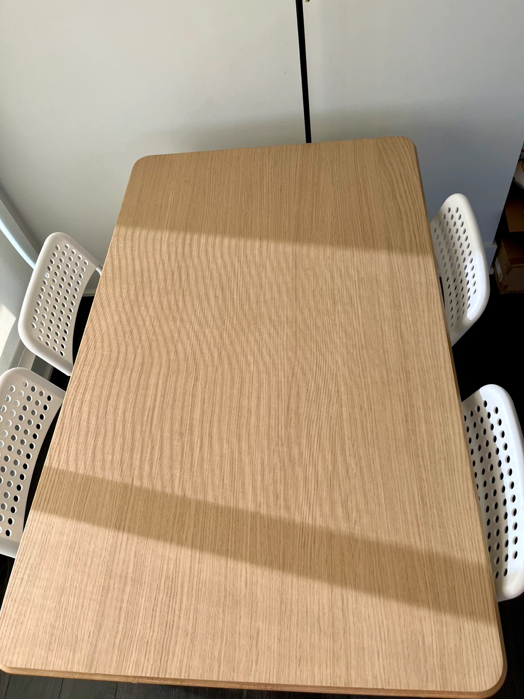 IKEA Dining Table - Oak with FREE 4 chairs and chair pads - photo 4