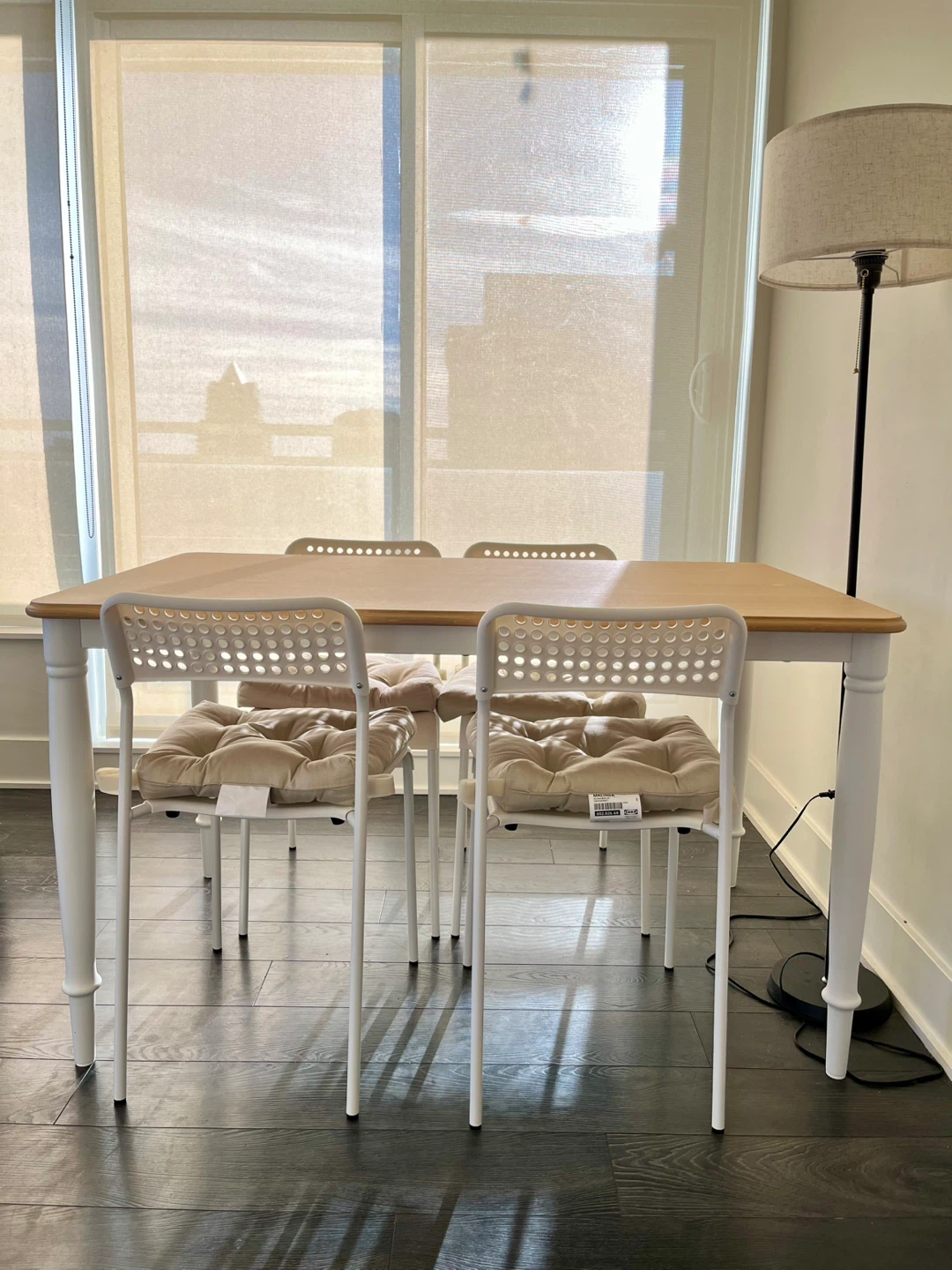 IKEA Dining Table - Oak with FREE 4 chairs and chair pads - photo 3
