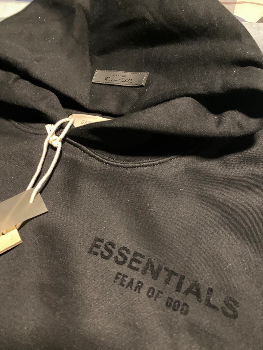 Essentials Fear of God Black Hoodie, Size S - photo 2