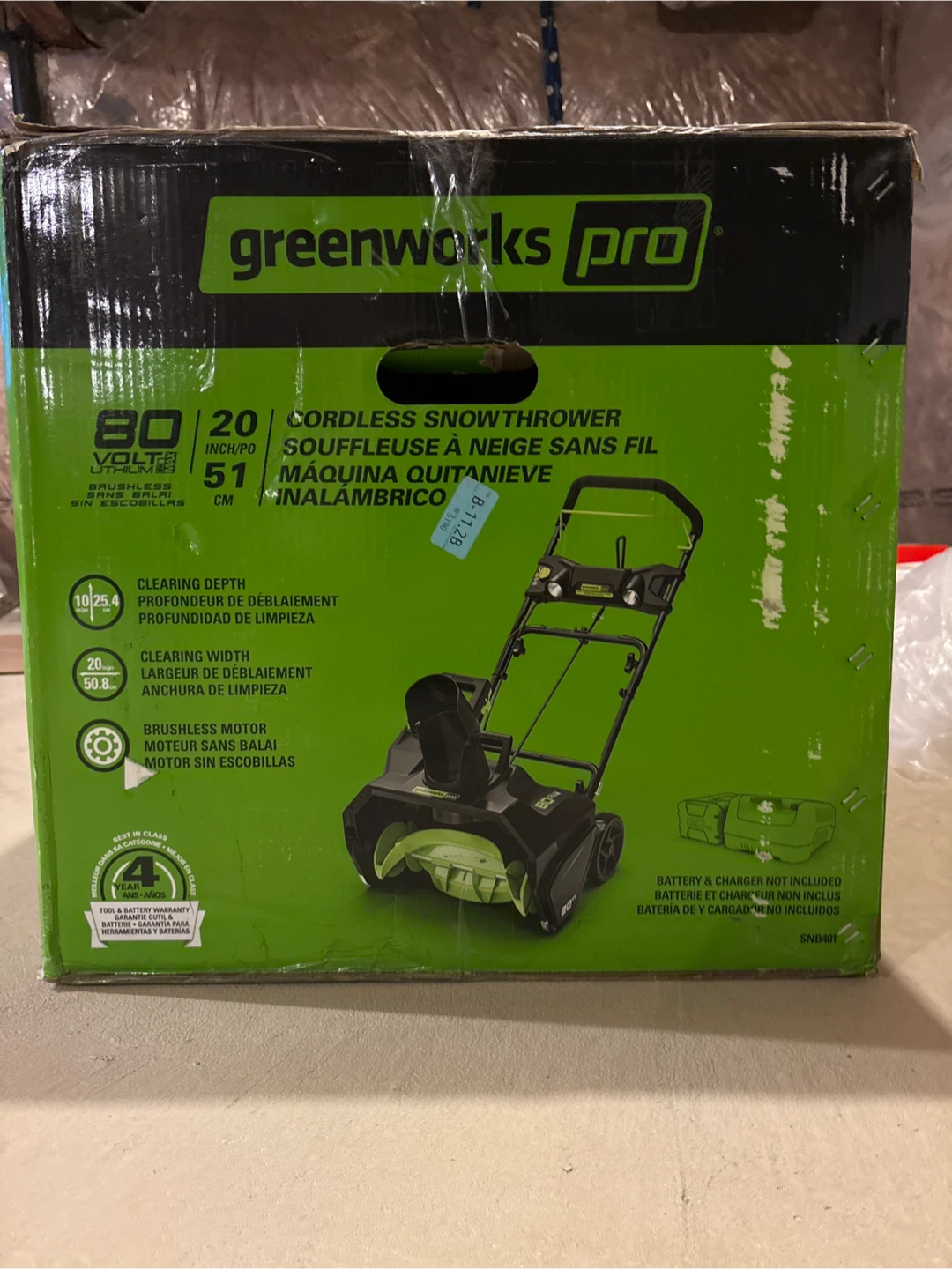 Greenworks Pro 80V Cordless Snow Thrower (New)*TOOL ONLY* - photo 2