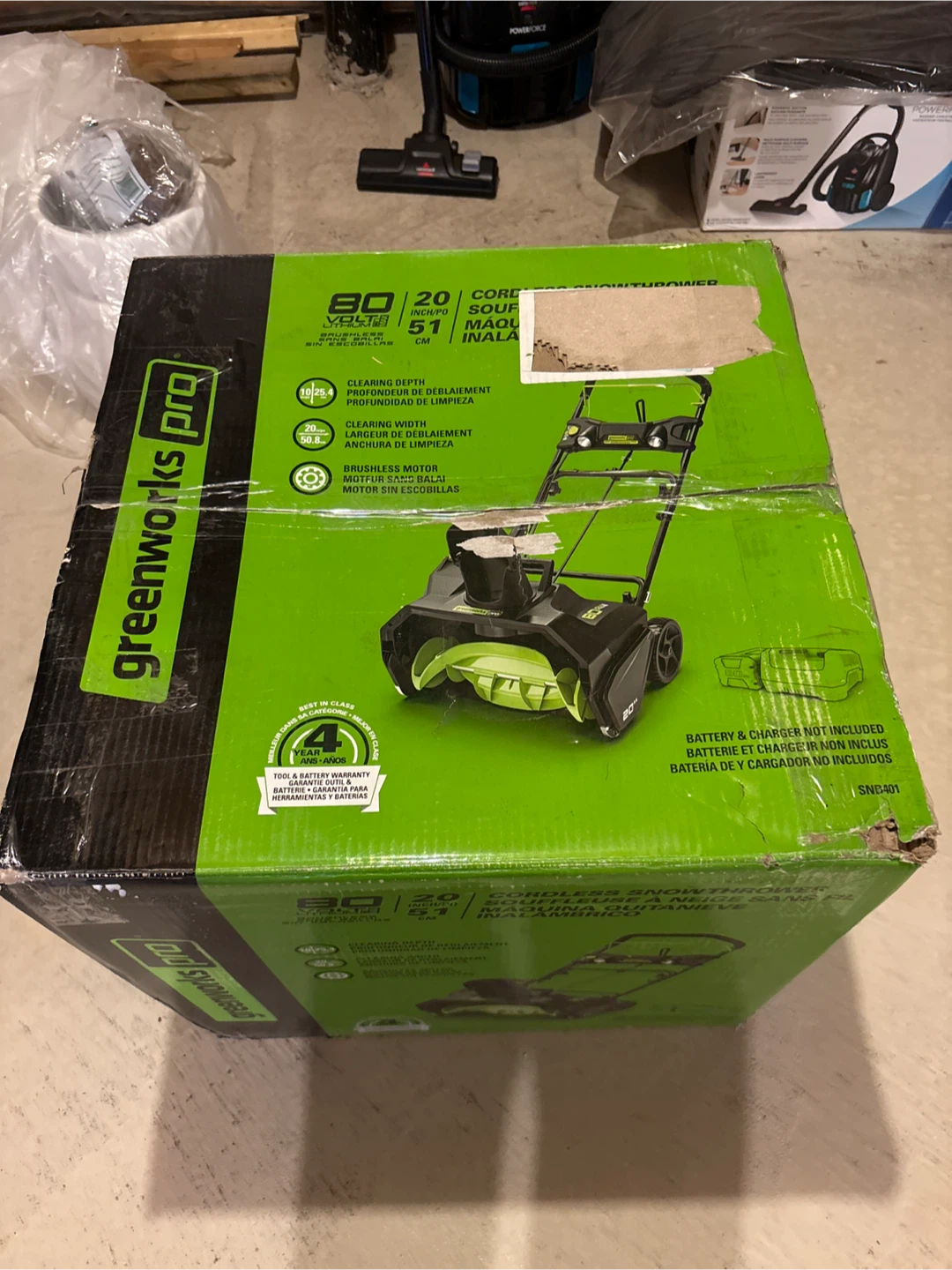 Greenworks Pro 80V Cordless Snow Thrower (New)*TOOL ONLY*
