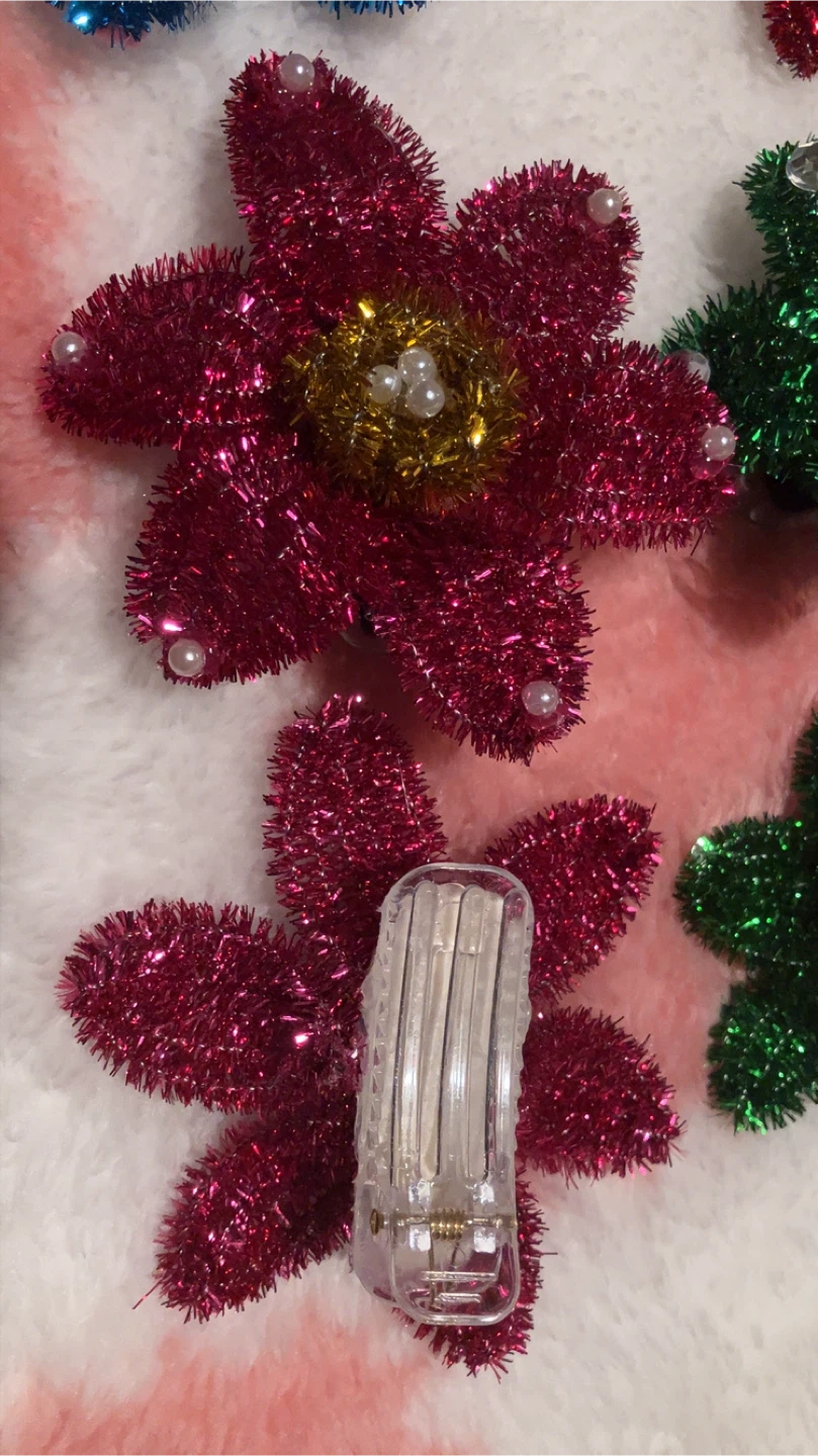 Handmade Flower Hair Clips - Assorted Colors - photo 3