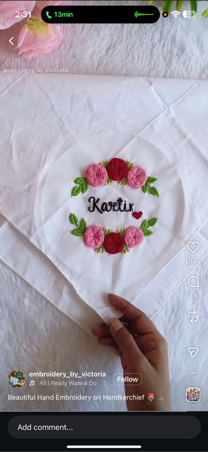 Hand Embroidered Hoop Art