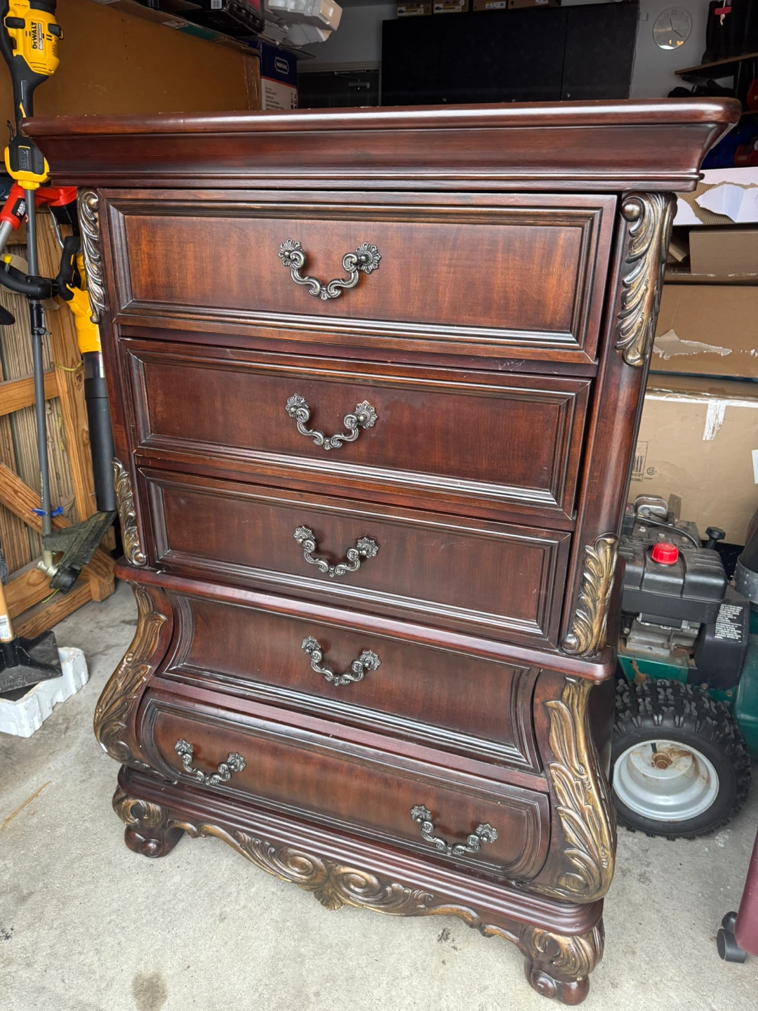 Chest DK Brown Finish Dresser