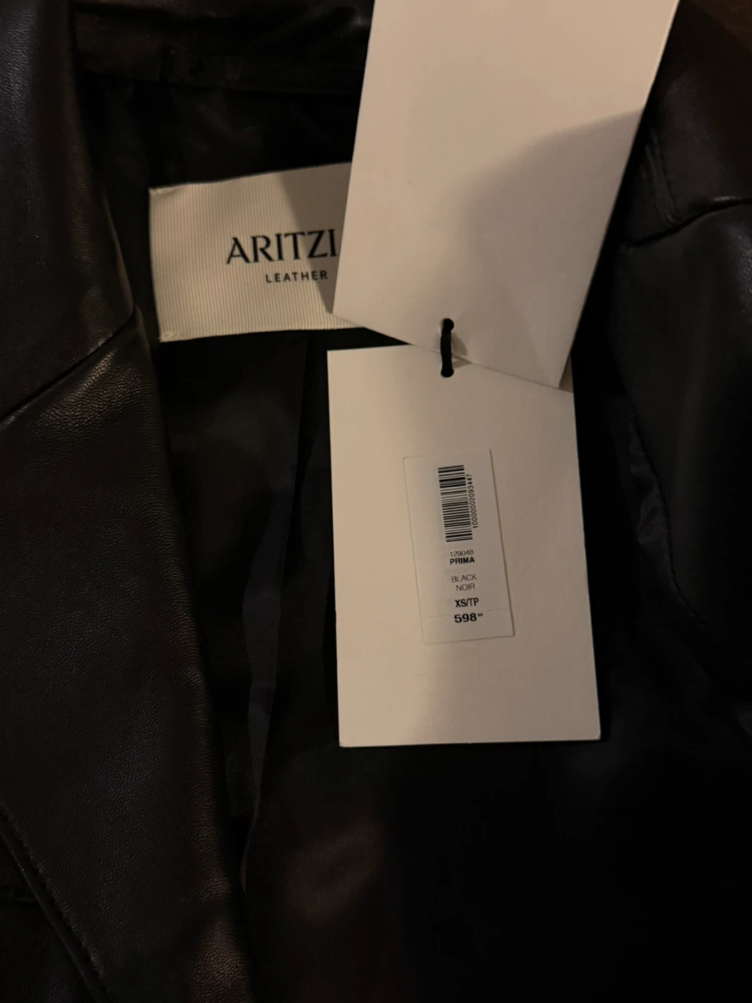 Aritzia Leather Blazer - Black, XS - photo 4