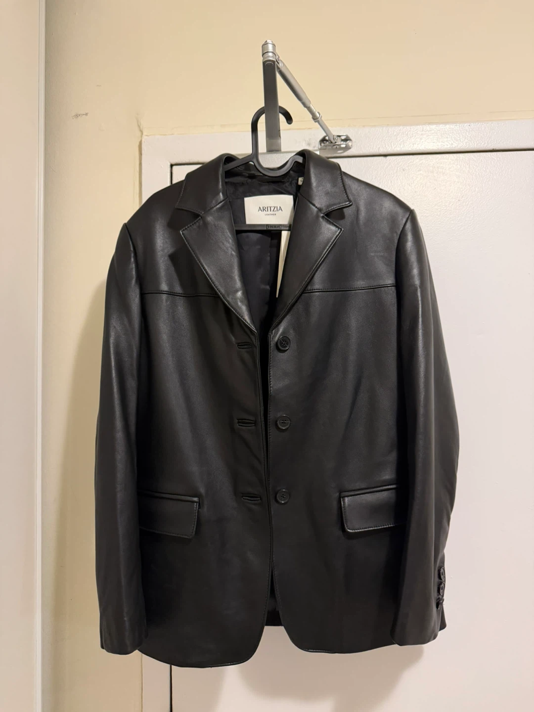 Aritzia Leather Blazer - Black, XS