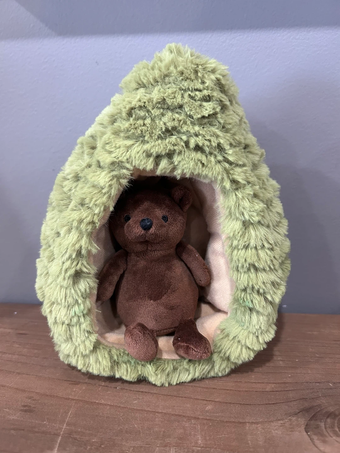 Jellycat Avocado House with Bear Plush