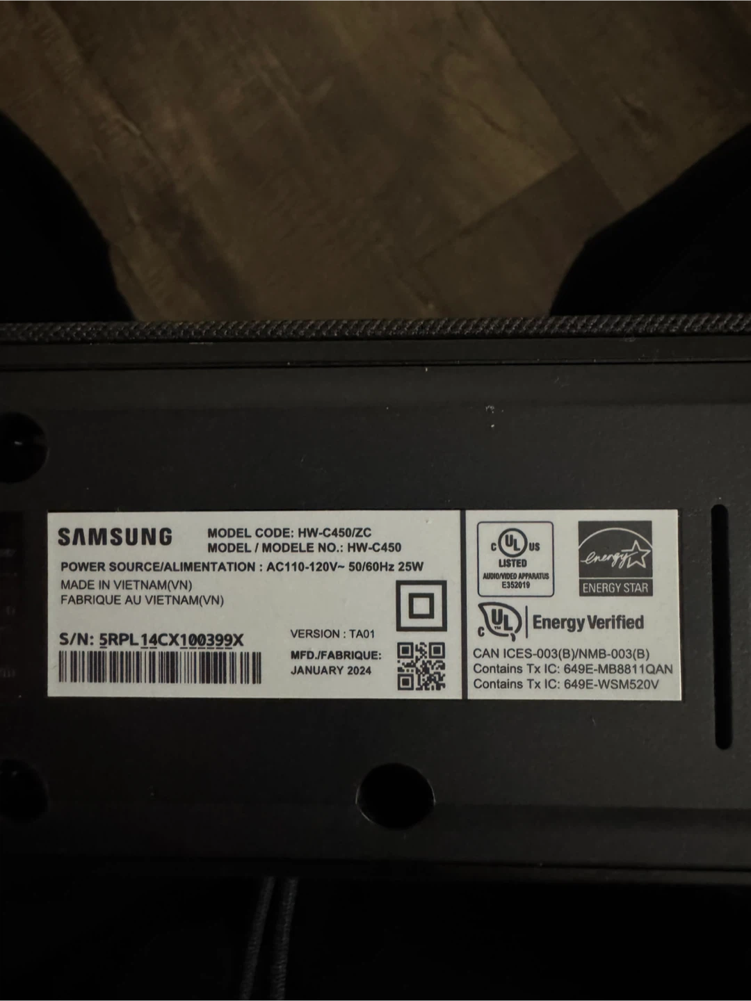 Samsung HW-C450 Soundbar with Subwoofer - photo 2