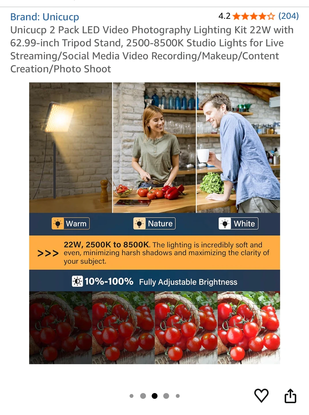 LED Video Photography Lighting Kit 22W - photo 5