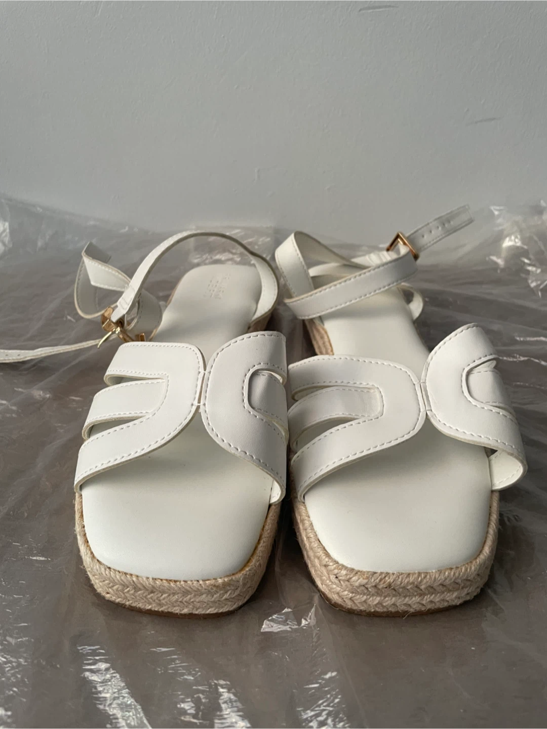 Primark White Espadrille Sandals. Size 38, 7-7.5 - photo 2