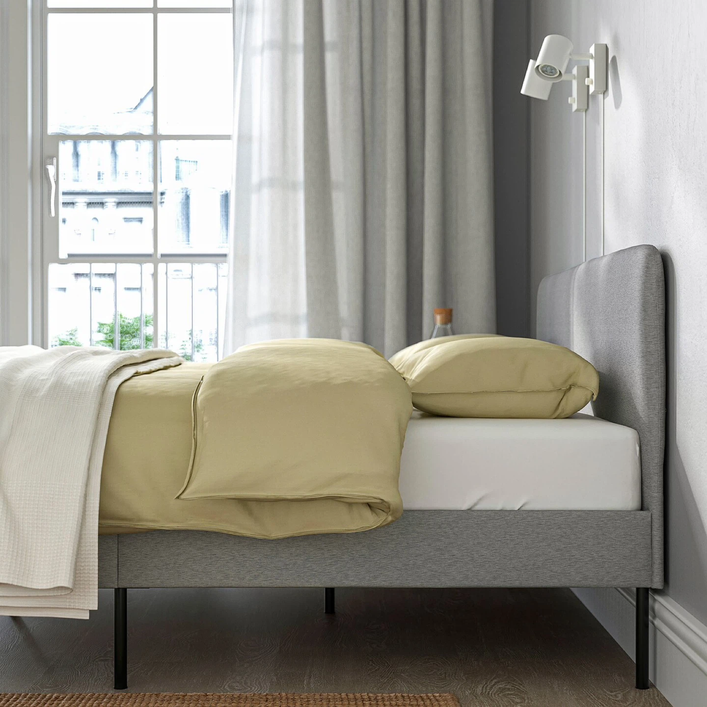 IKEA SLATTUM Full Bed Frame - Light Gray - photo 3