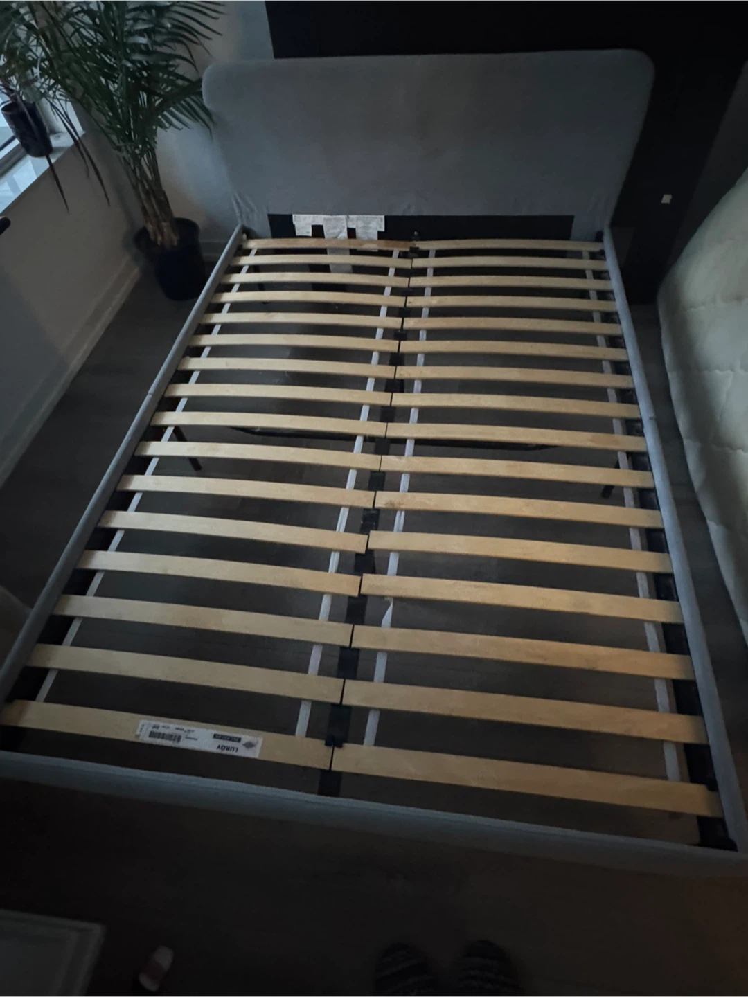 IKEA SLATTUM Full Bed Frame - Light Gray - photo 5