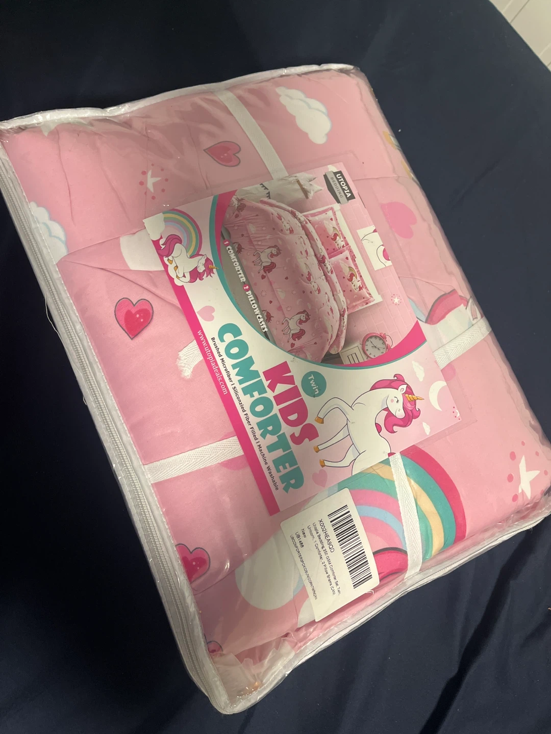 Never used - Utopia Kids Unicorn Comforter Set (Twin) - New