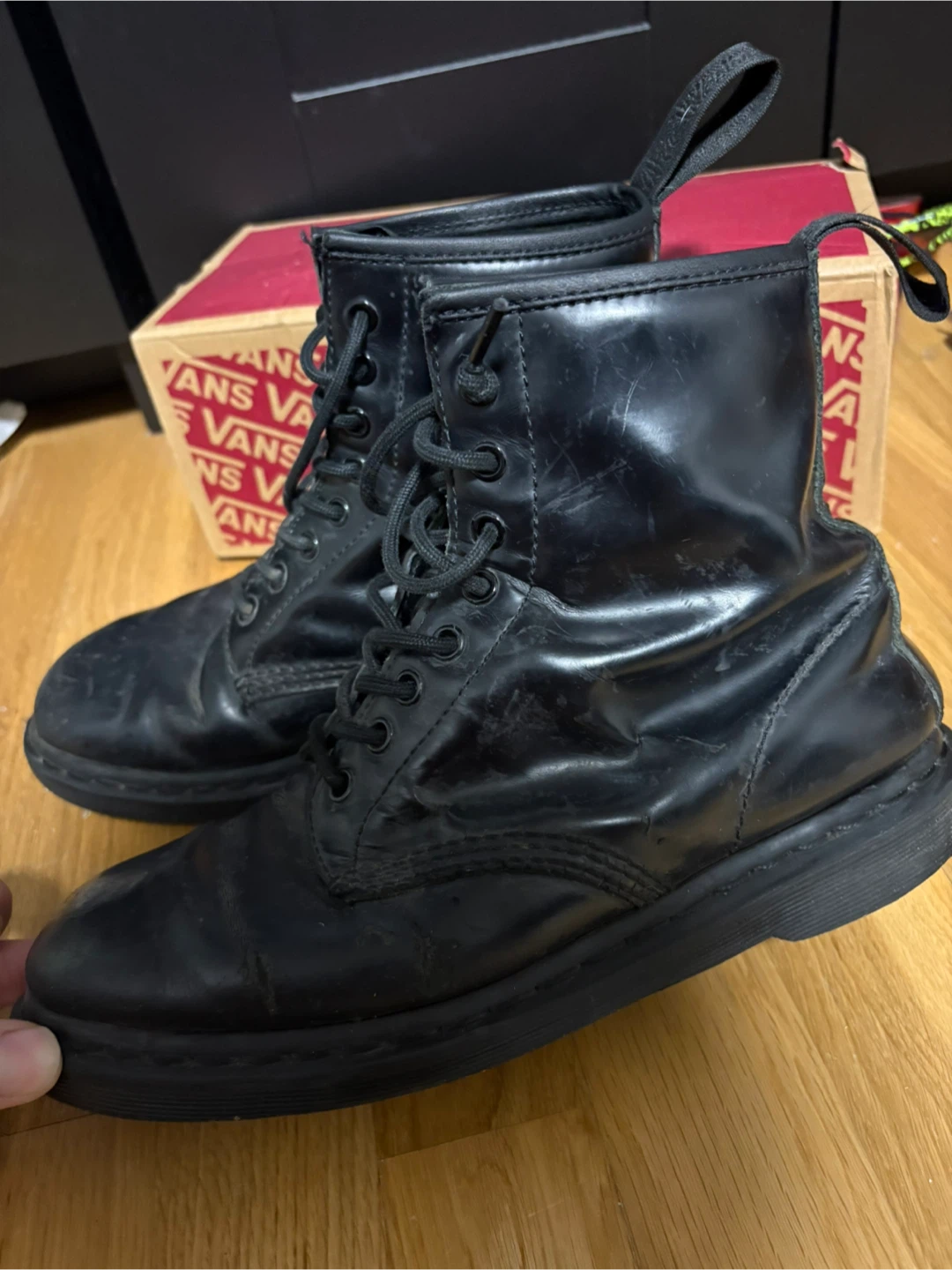 Dr. Martens 1460 Mono Black Boots 8 Men 9 Women