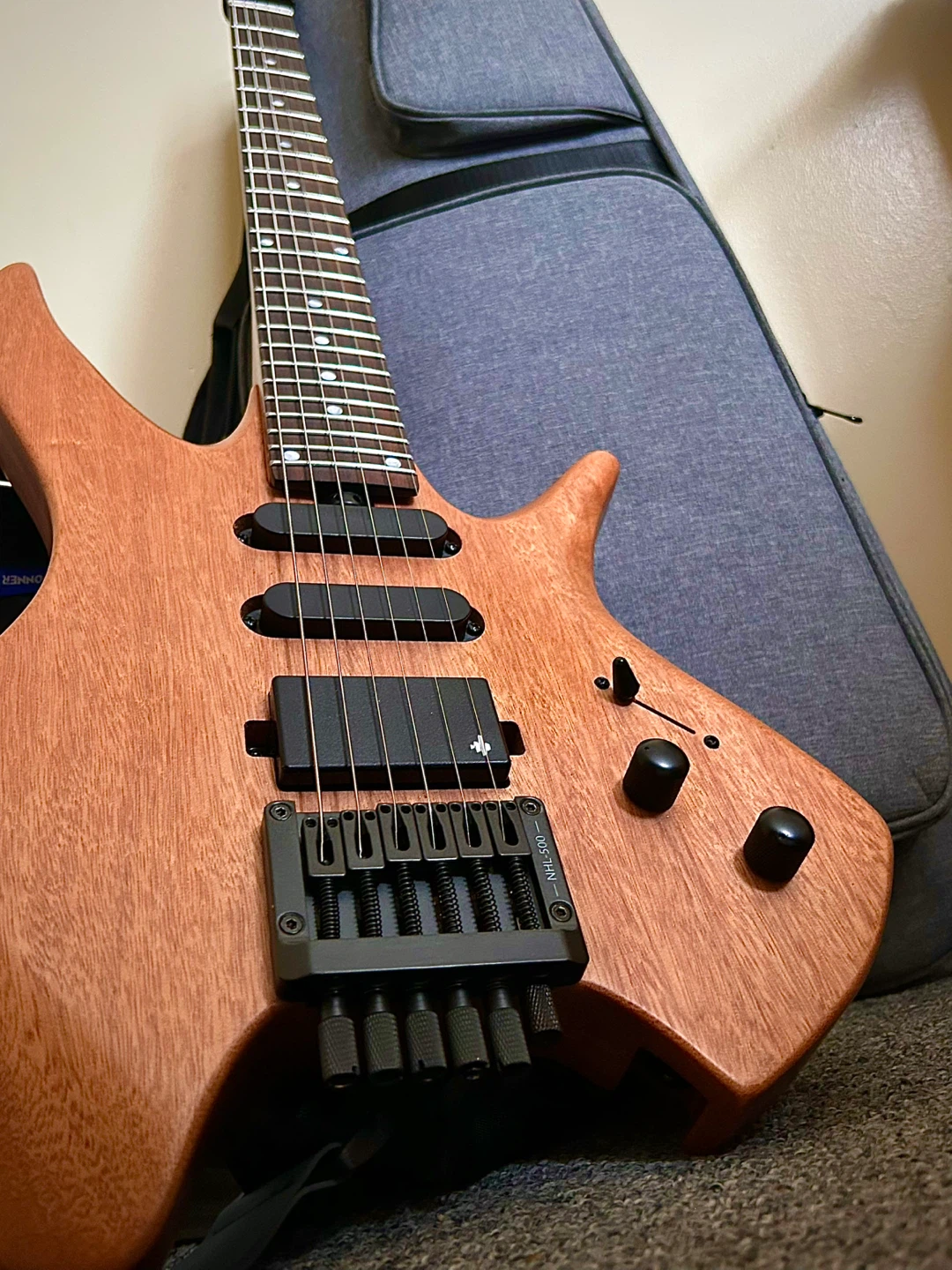 Headless Electric Guitar with Case