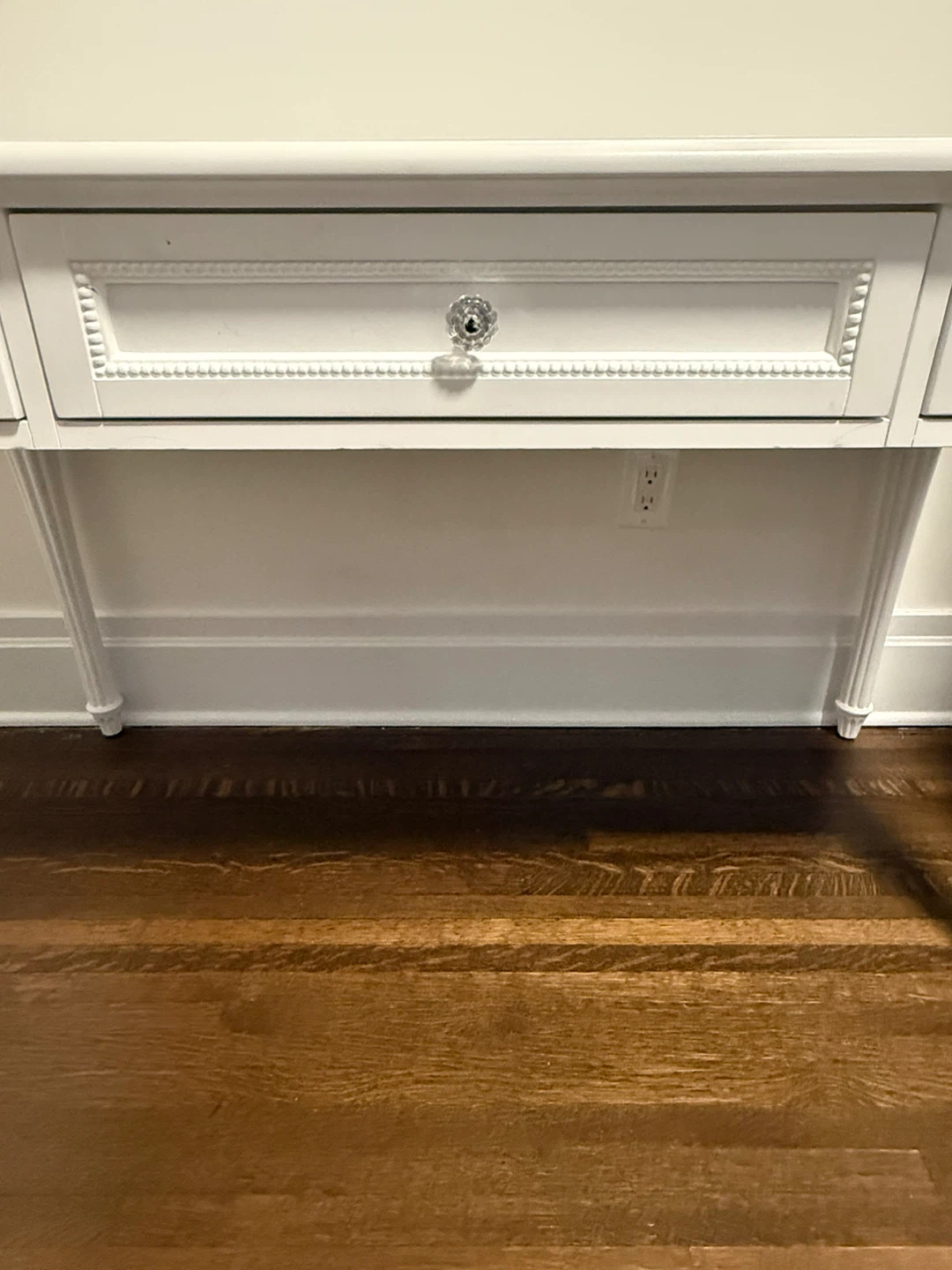 White Vanity Desk with Drawers - photo 2