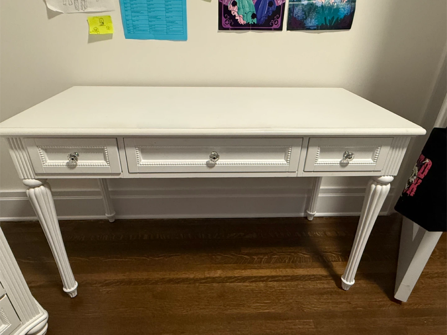 White Vanity Desk with Drawers