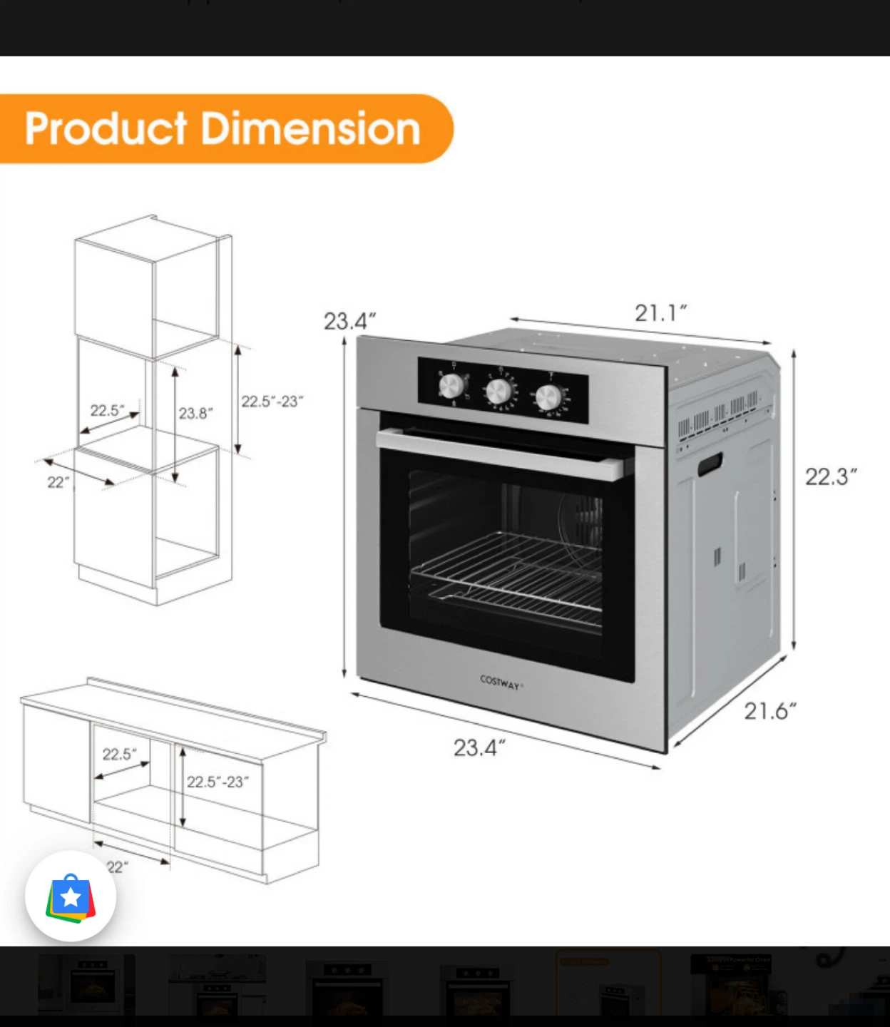 Costway 2300W Powerful Oven🥕 - photo 2