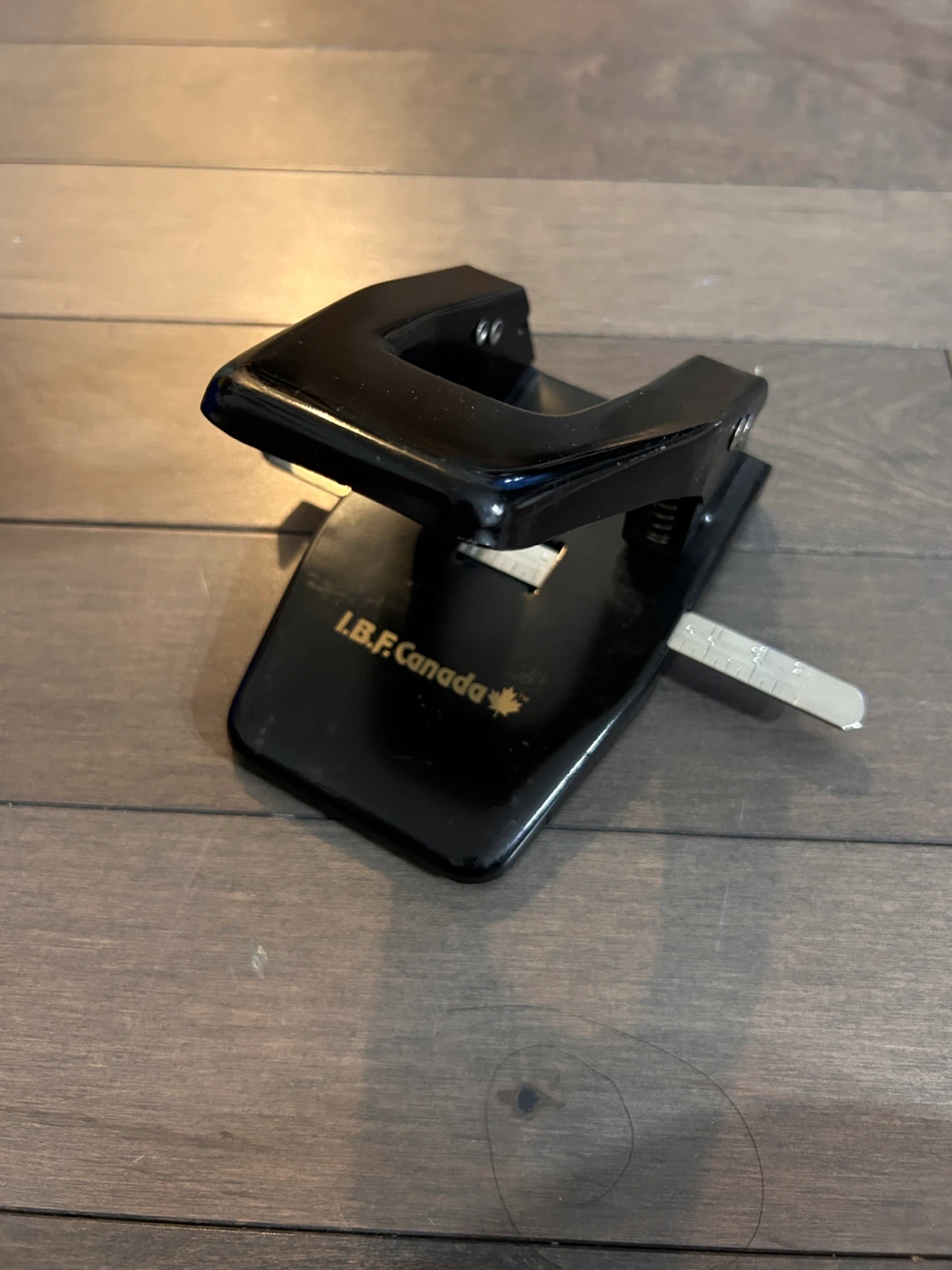 Black I.B.F. Canada Hole Punch