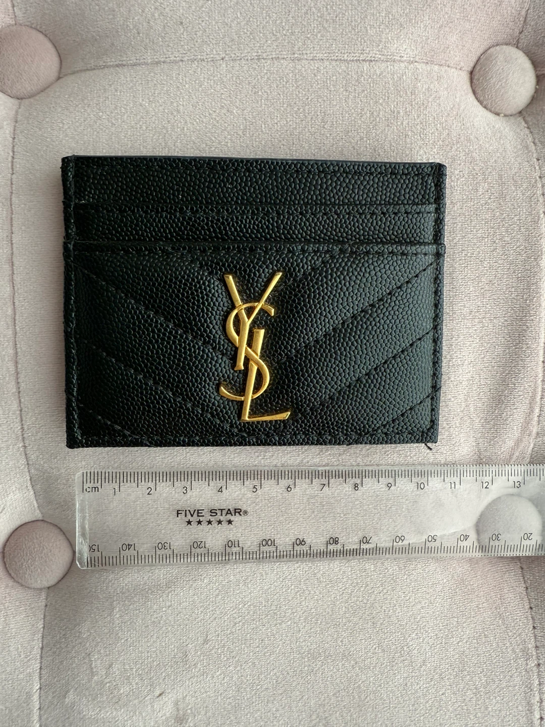 YSL Black Leather Card Holder