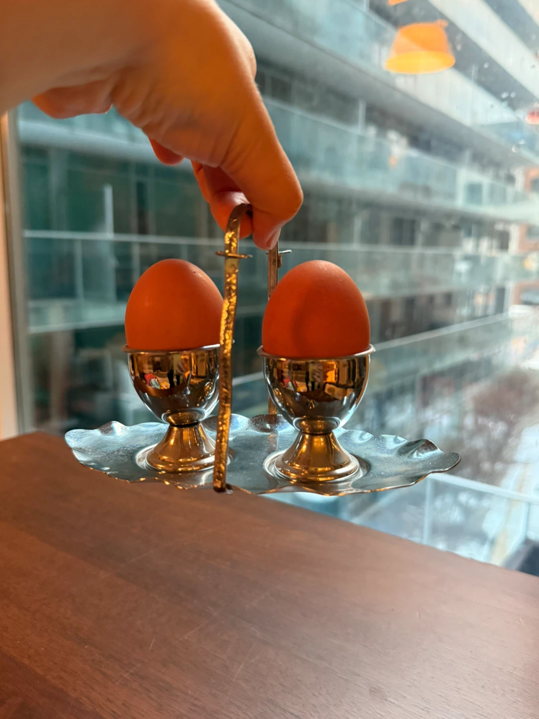 Vintage Silver Plated Egg Cup Set, made in England - photo 4