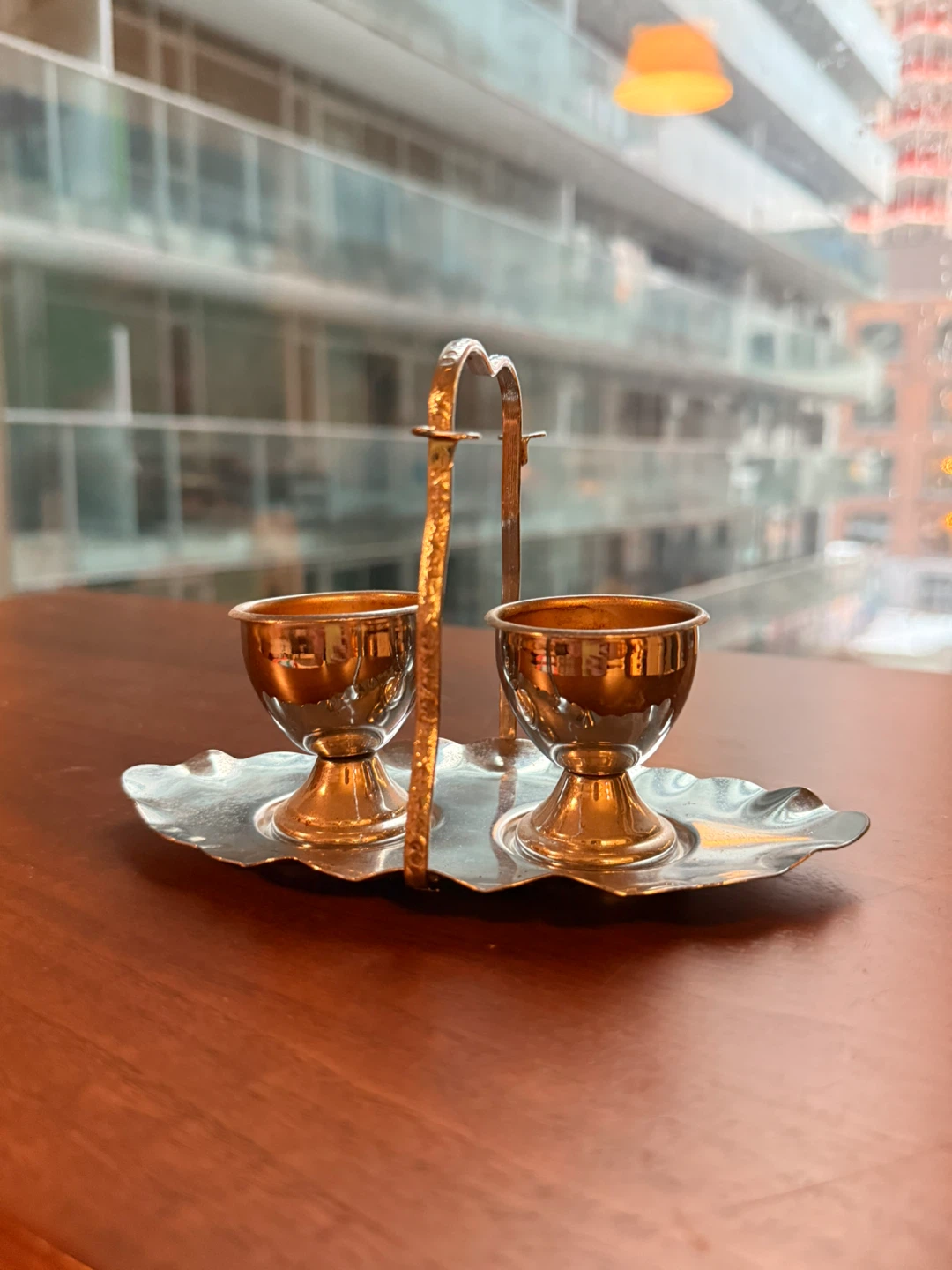 Vintage Silver Plated Egg Cup Set, made in England - photo 5