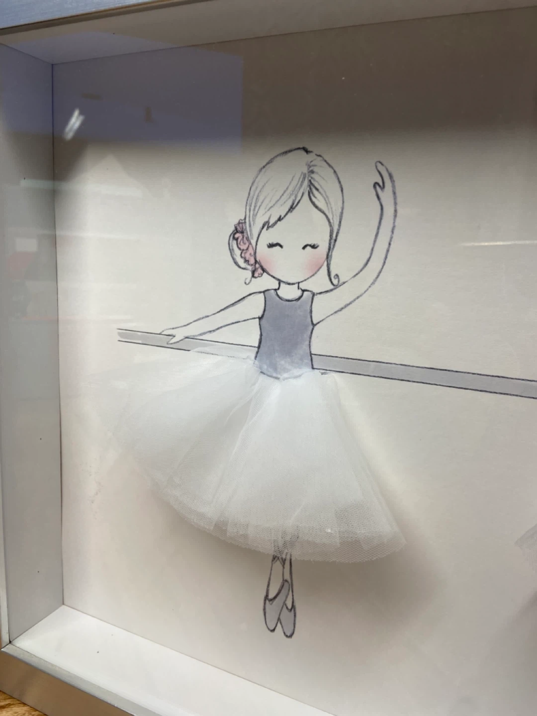 EUC: Beautiful Unique 3-D Framed Ballet Dancer Art - photo 2